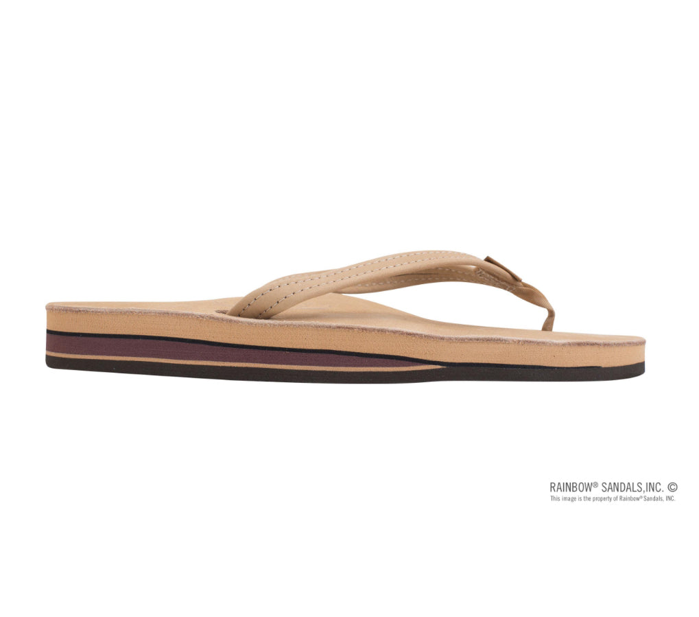 “Rainbow” Sierra Brown Narrow Strap Flip Flops