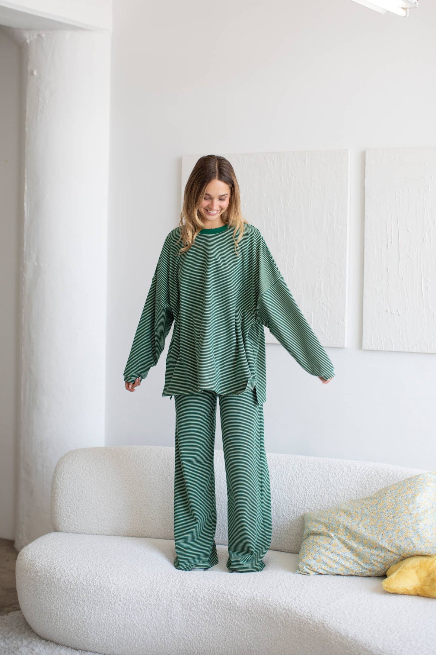 Levi Green Stripe Top