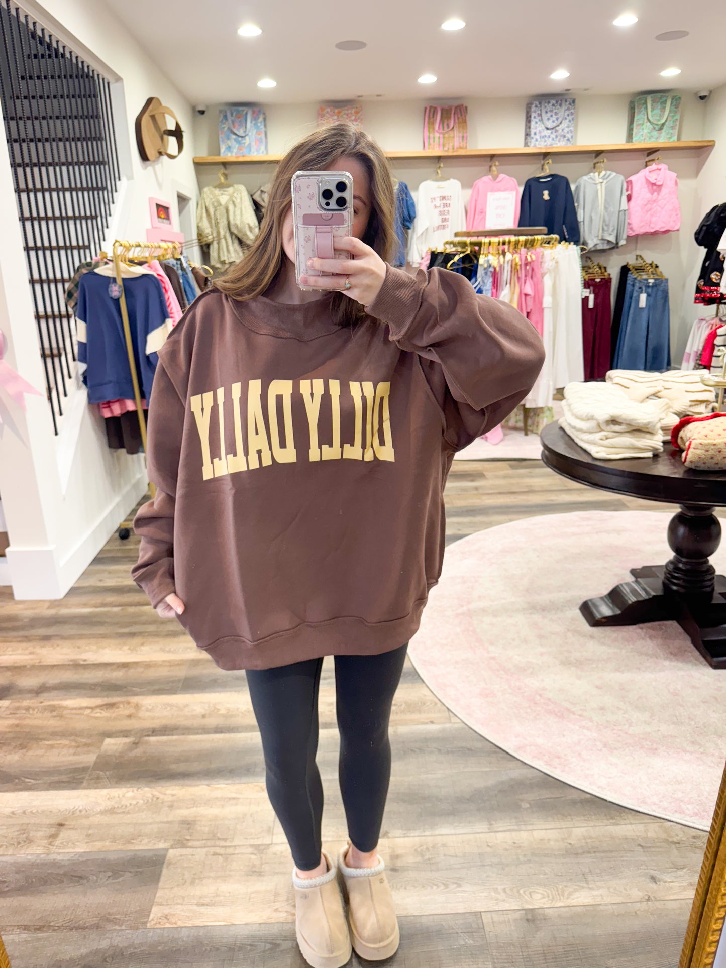 Dilly Dally Mockneck: Brown