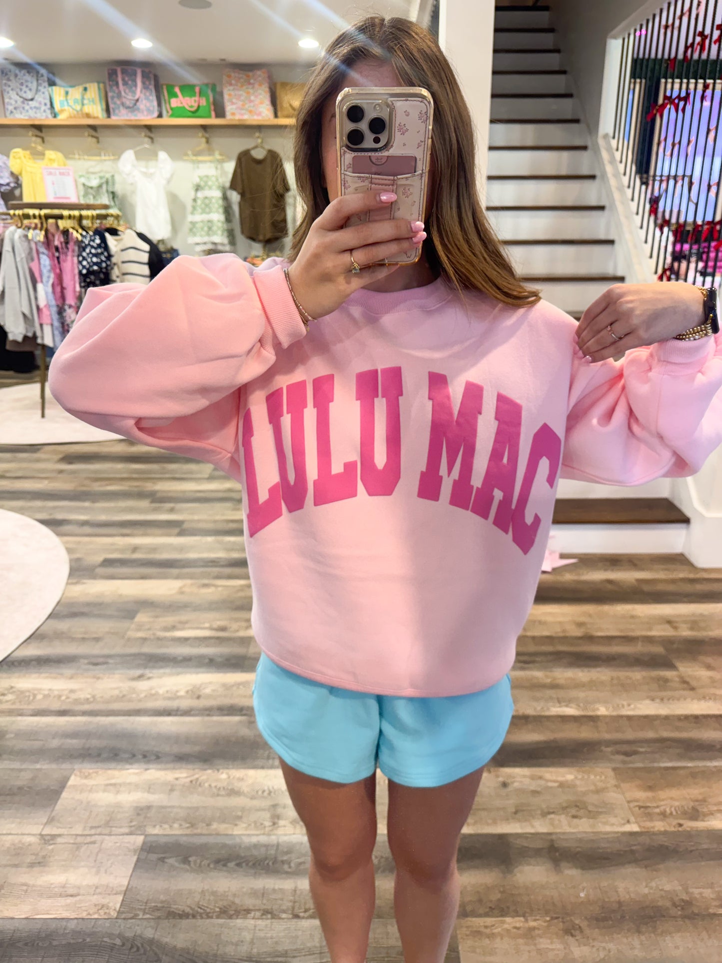 Lulu Mac Sweatshirt: Light Pink/Pink Puff