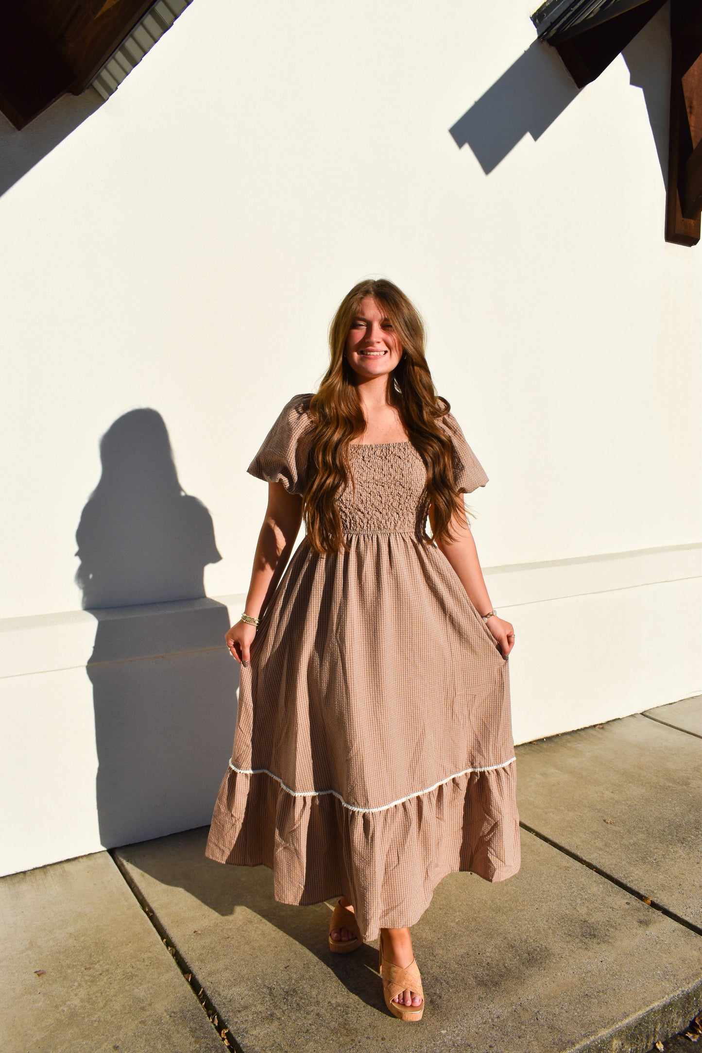 Amber Smocked Bubble Maxi Dress
