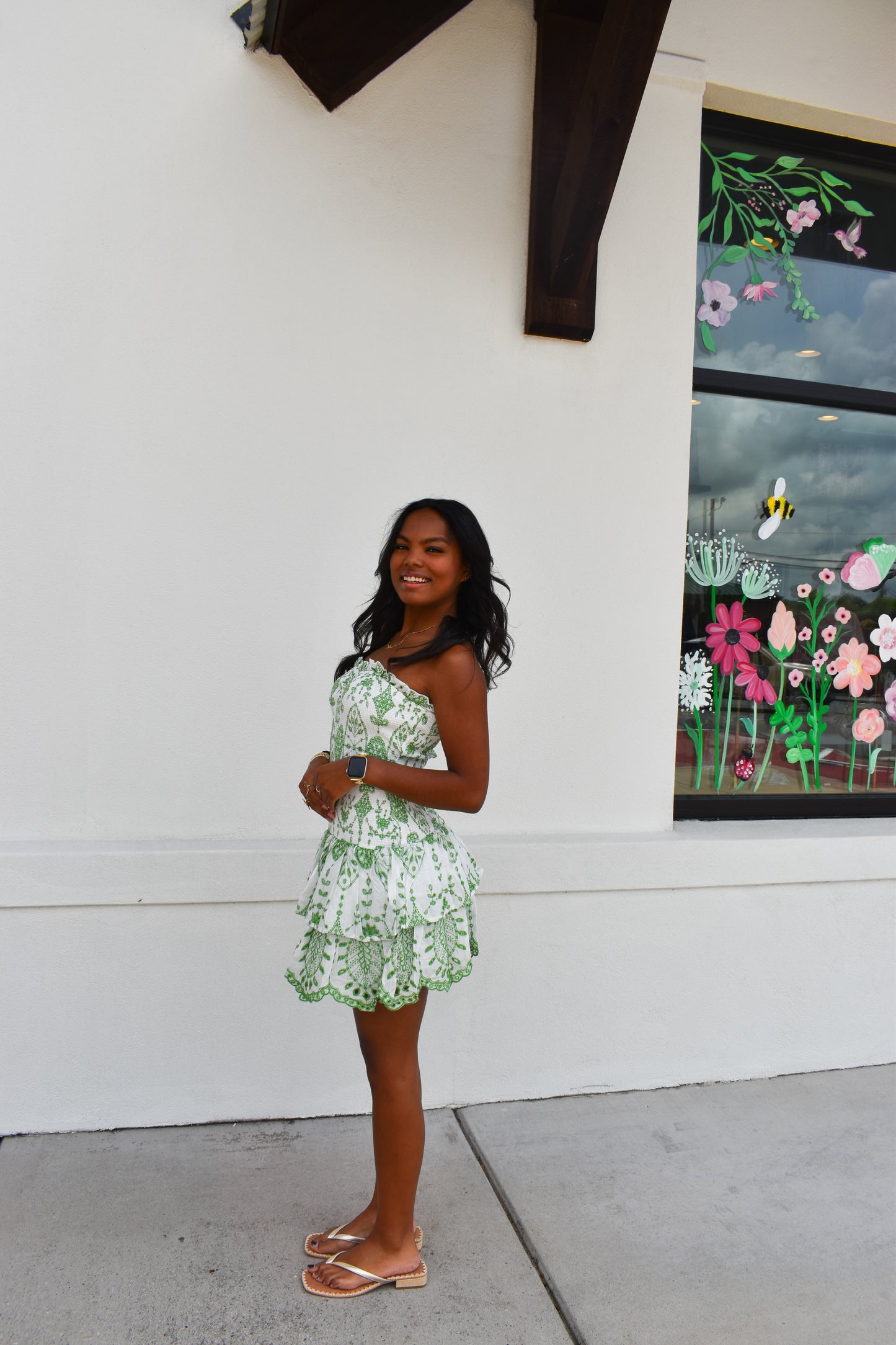 Lola Smocked Ruffle Mini Dress