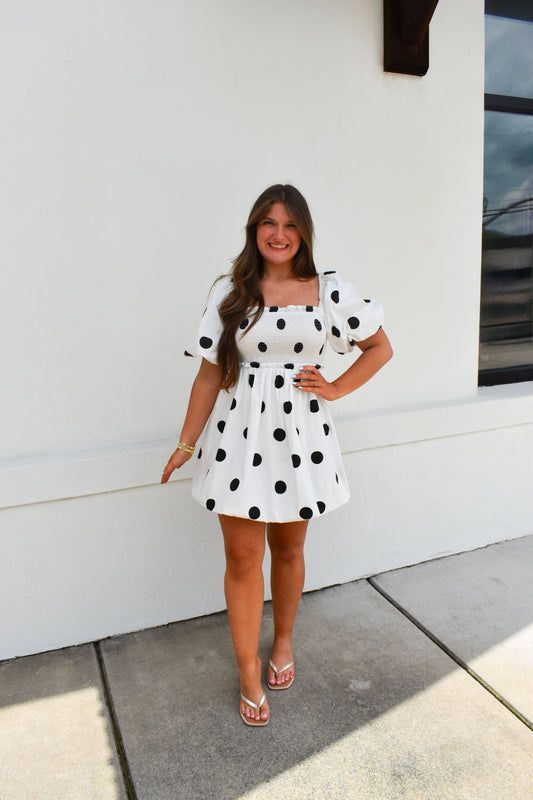Polkadot Mini Bubble Dress
