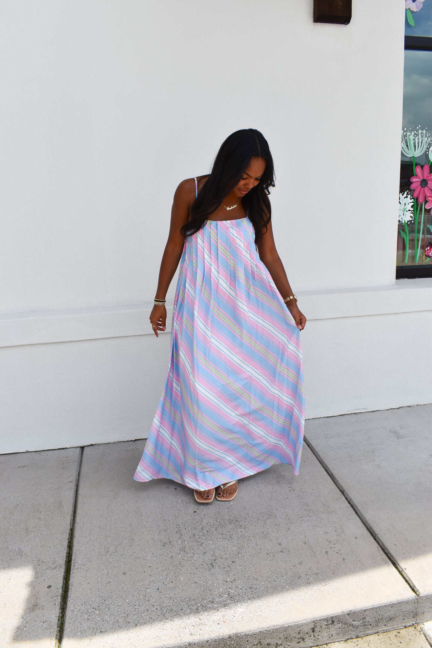 Seaside Stripe Maxi Dress