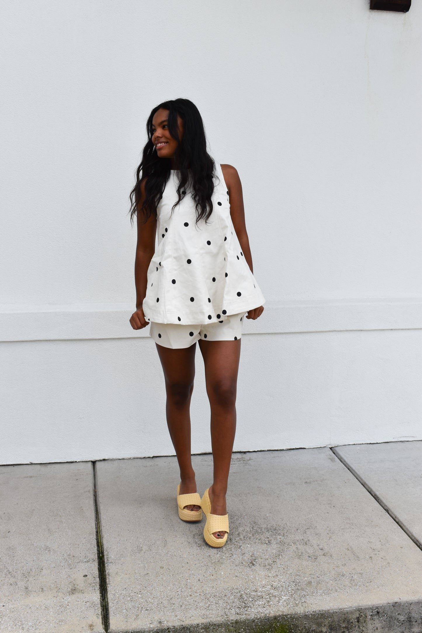 Sally Polka Dot Denim Set