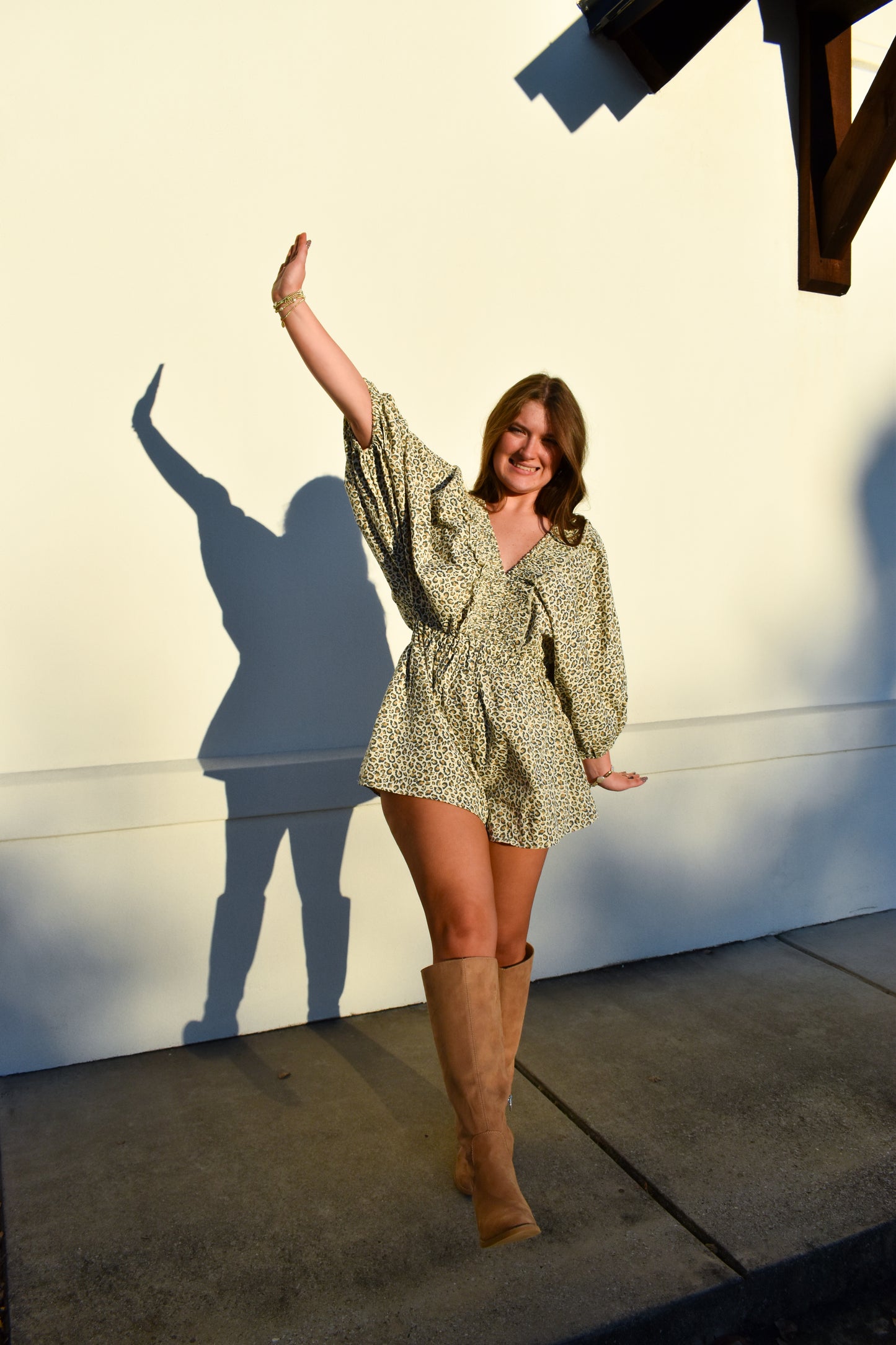 Leopard V-Neck Romper