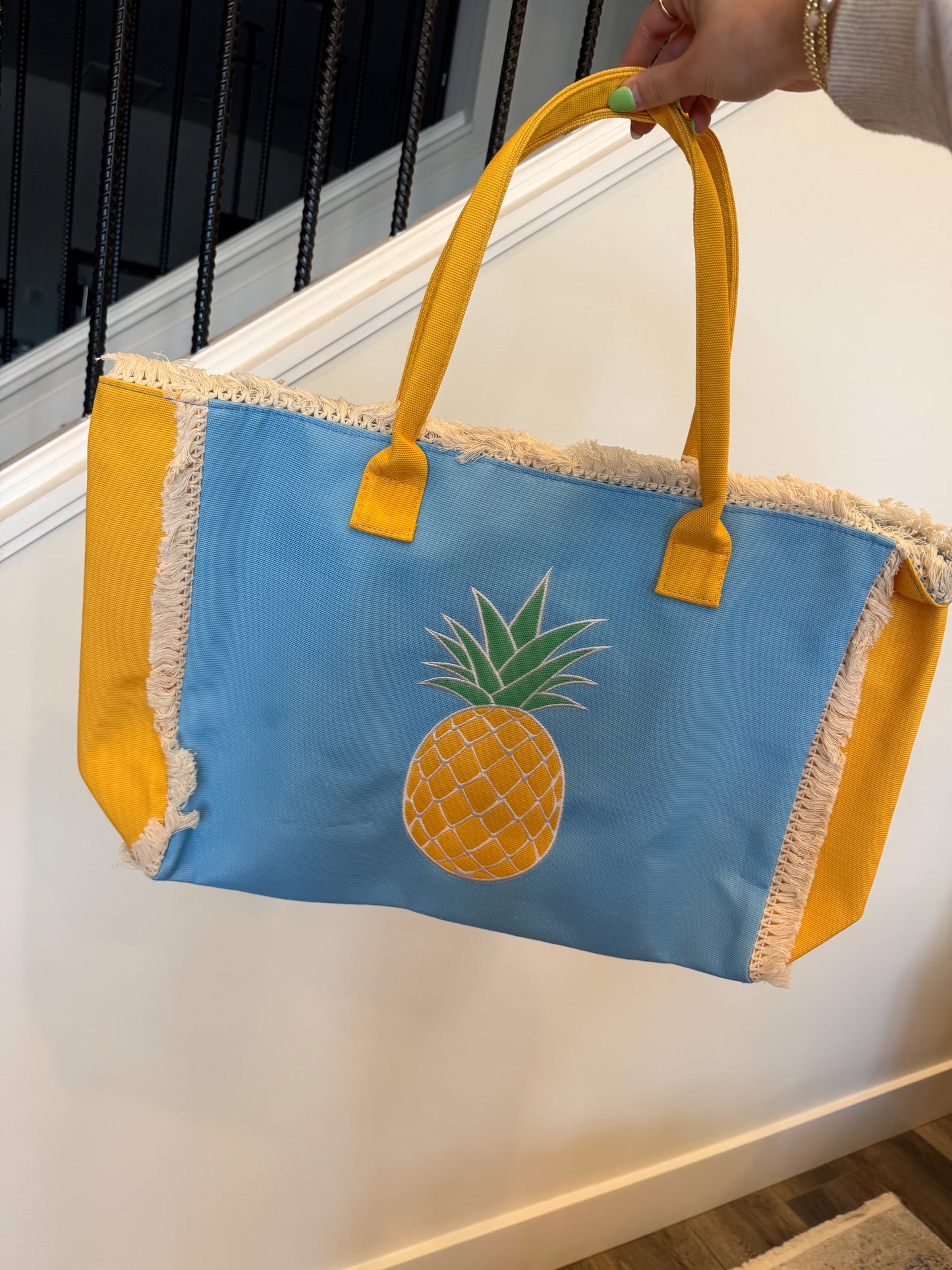 Canvas Fringe Tote Bag