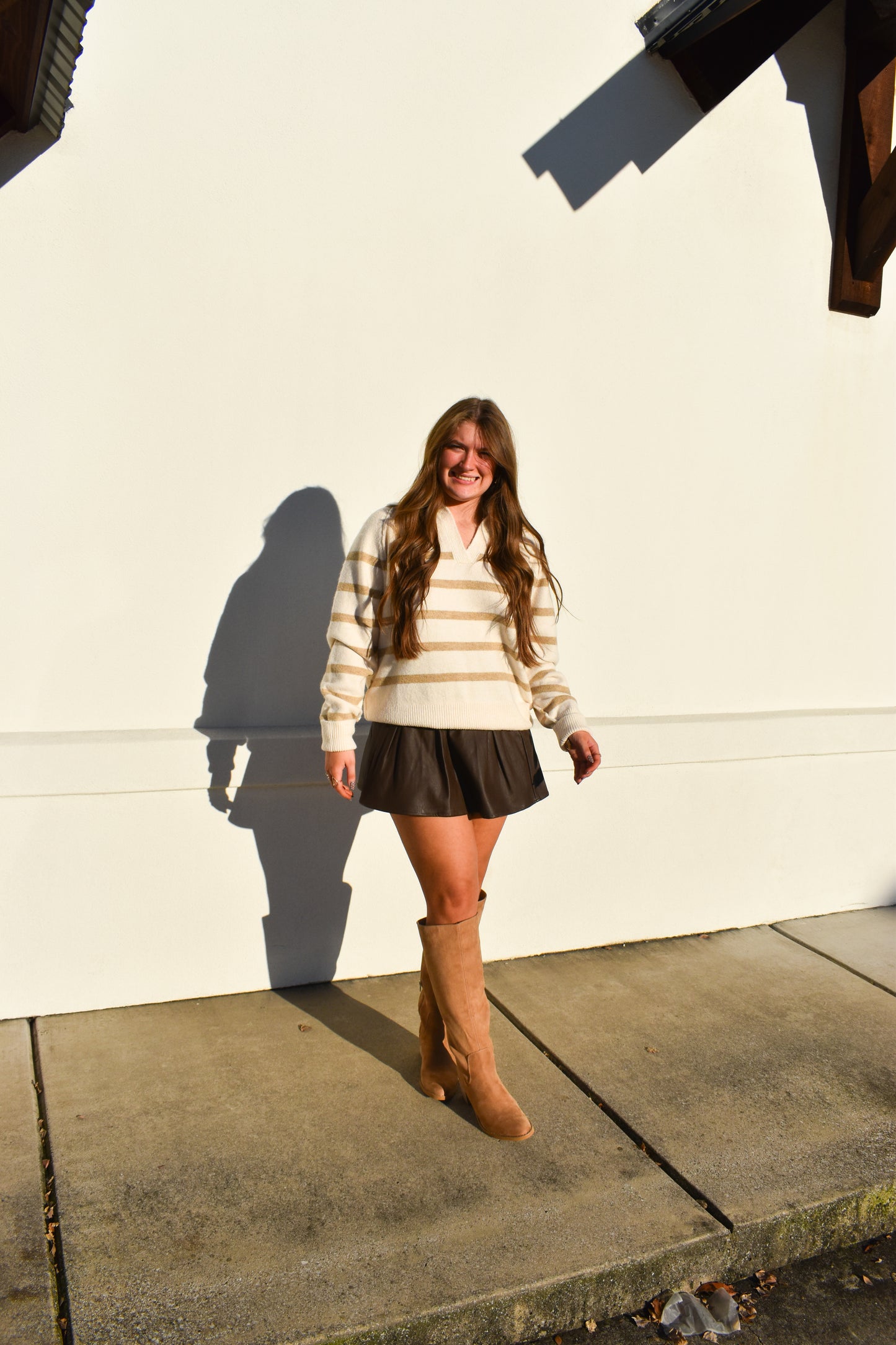 Ginger Leather Skirt