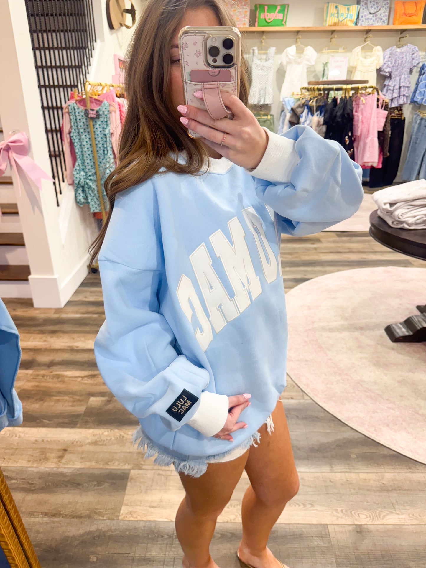 Lulu Mac Color Block: Light Blue/White
