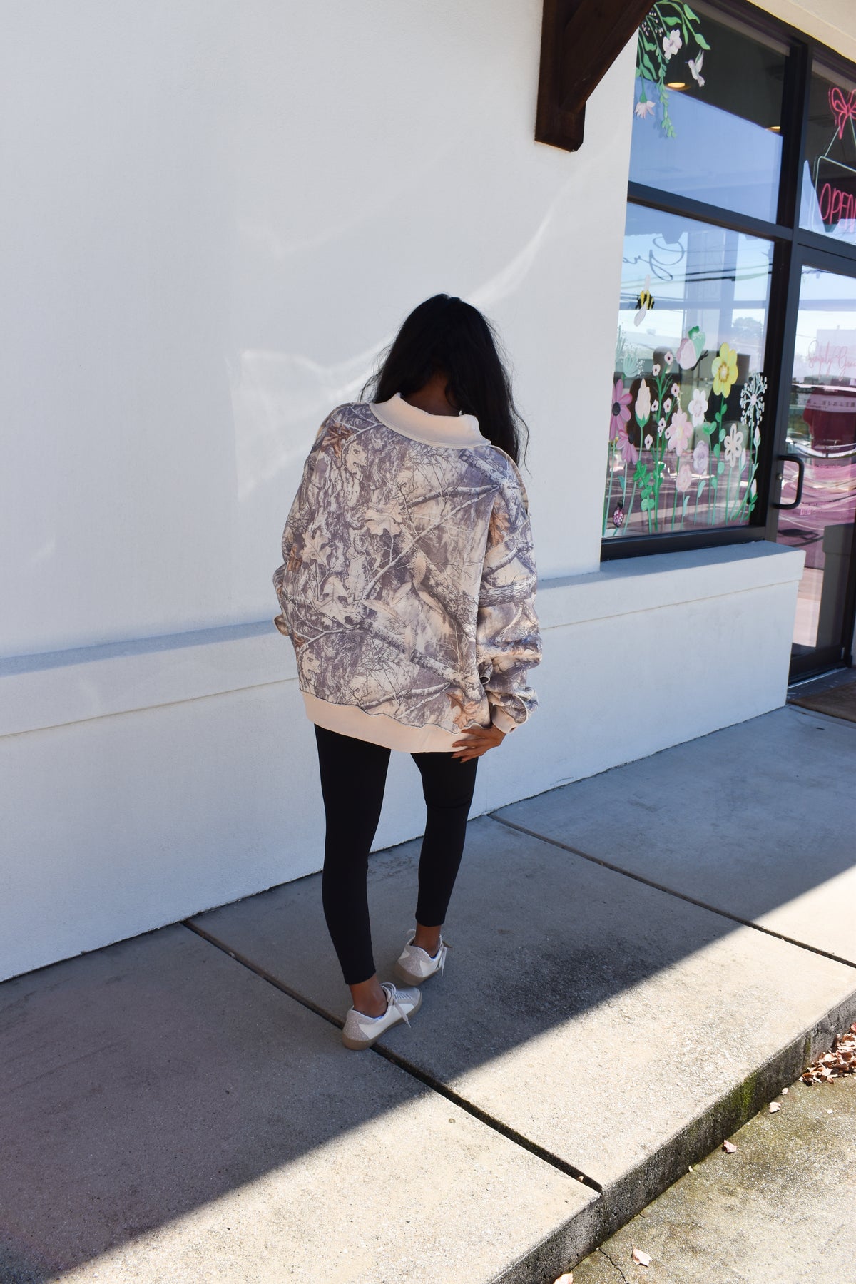 Camo Appliqué Embroidery Mockneck