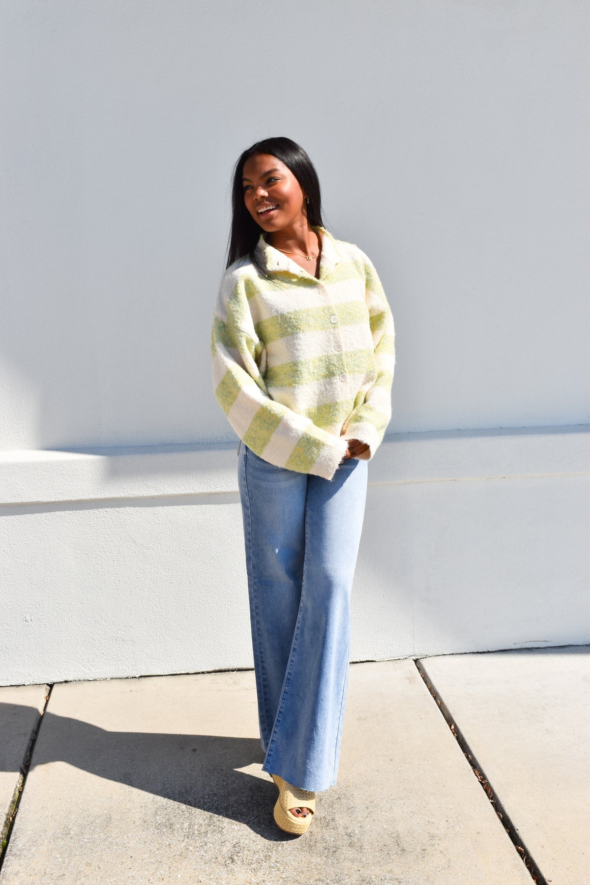 Sage & Sweet Striped Cardigan