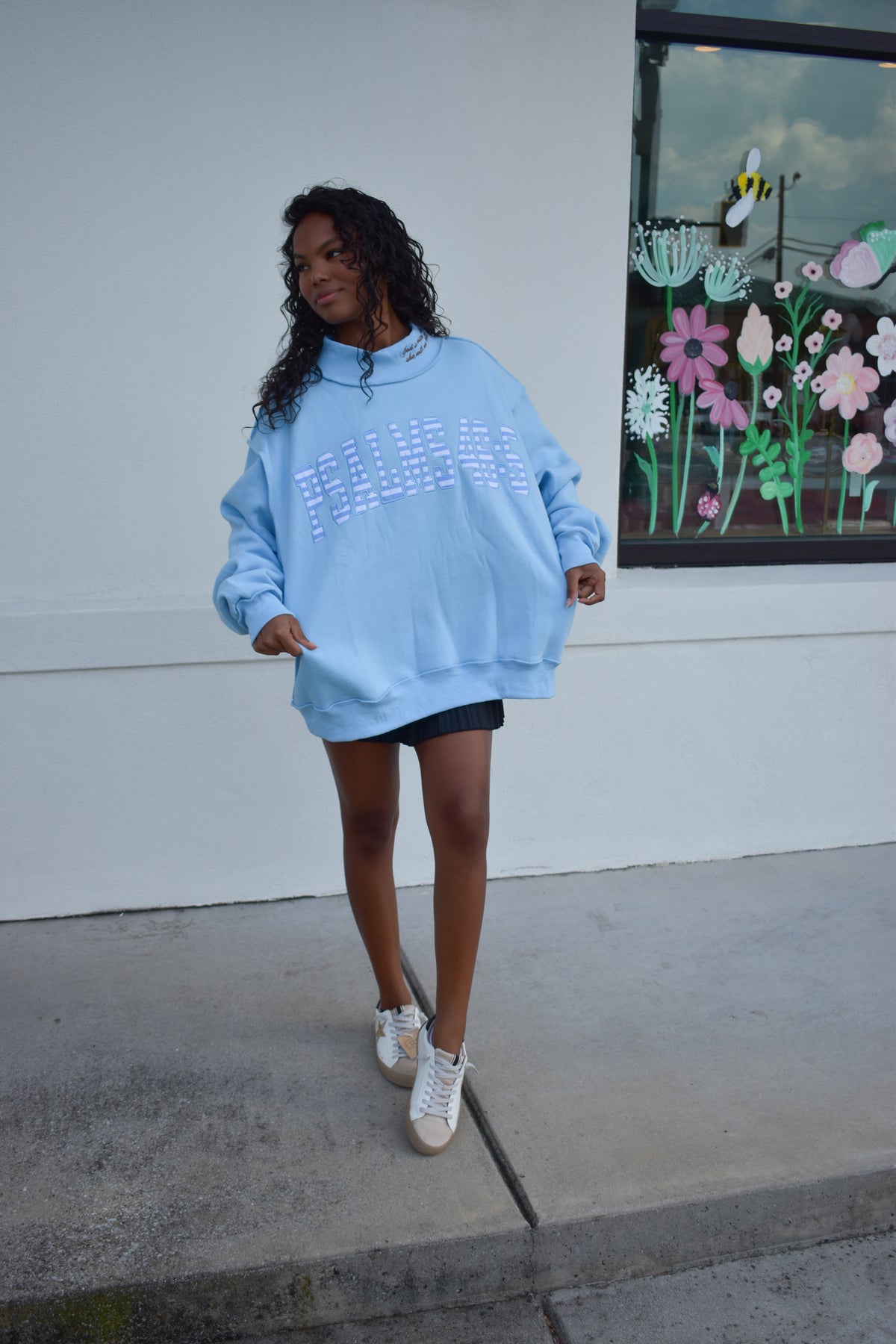 PSALMS 46:5 Double-Embroidered MockNeck