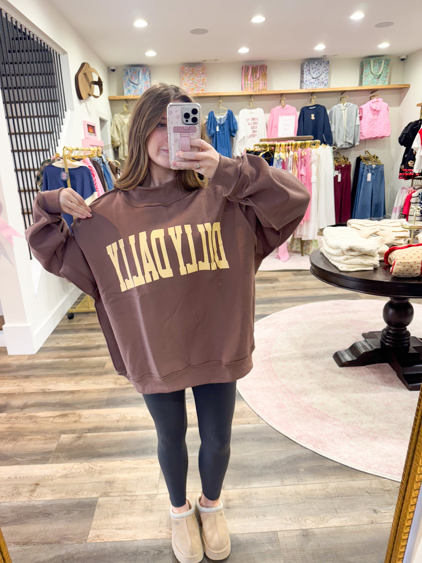 Dilly Dally Mockneck: Brown