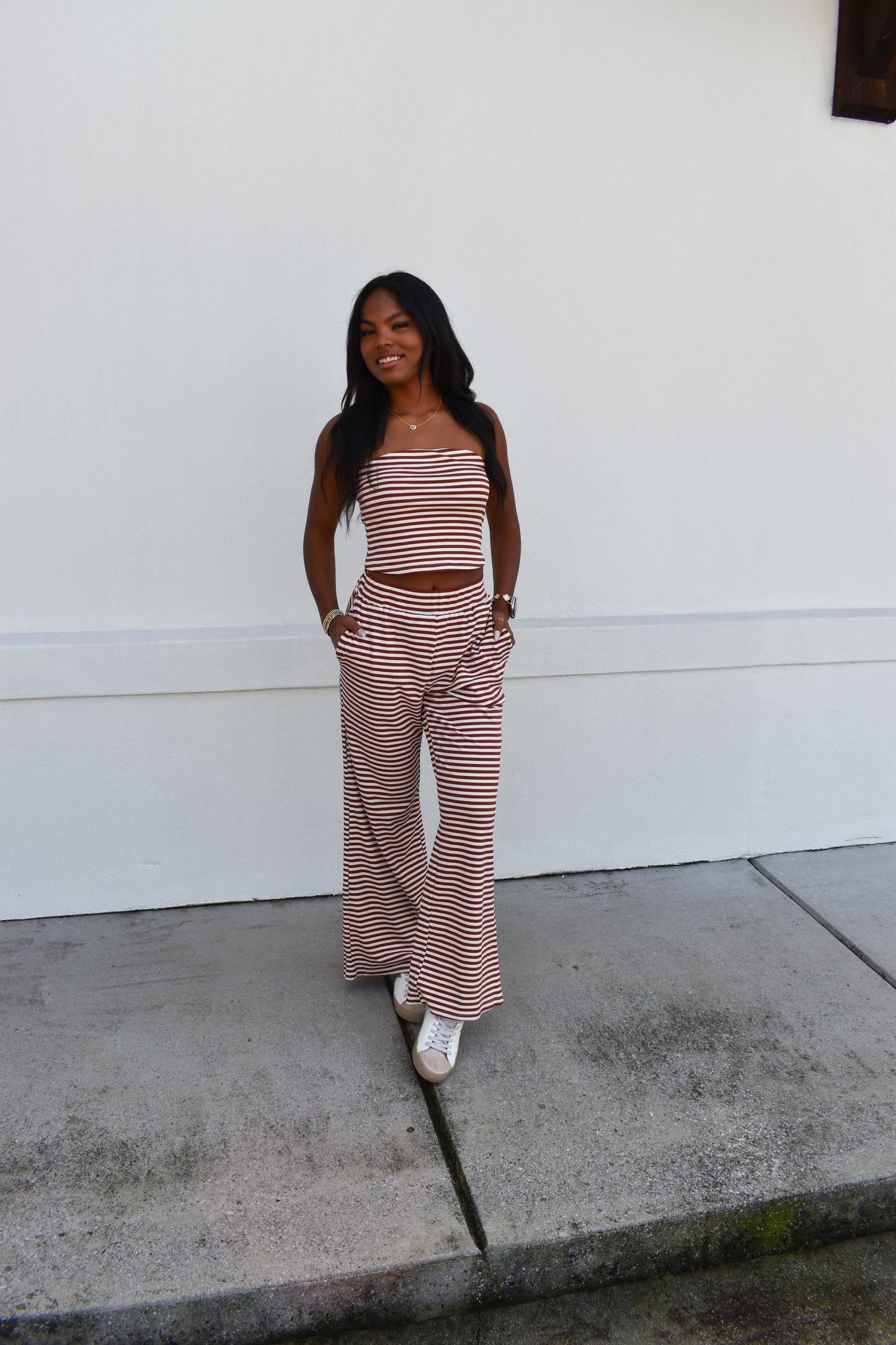 Striped Tube Top Set