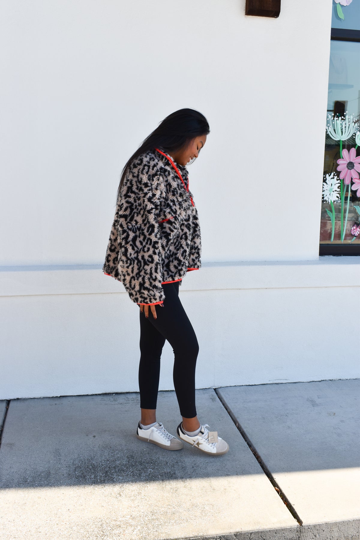 *12/30 PREORDER* Leopard Half Zip Front Pullover Jacket