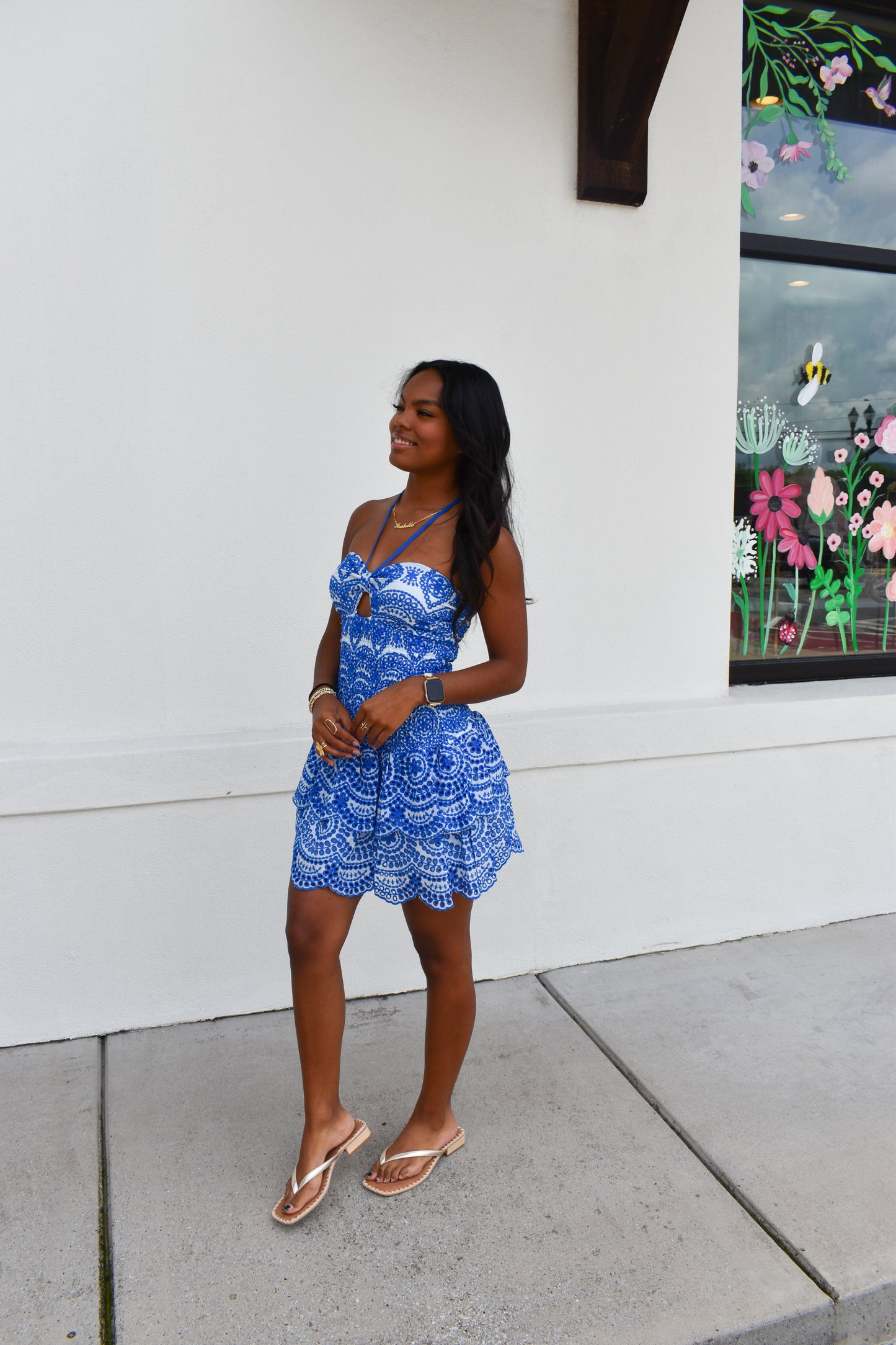 Savannah Smocked Ruffle Mini Dress