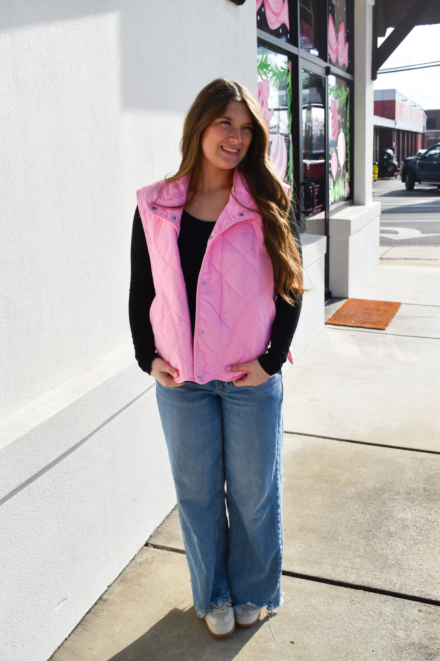 Sally Pink Quilted Vest