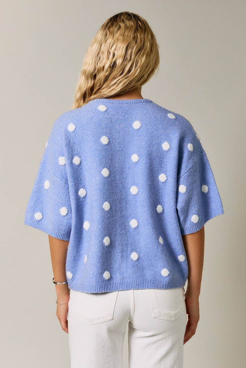 Leia Polka Dot Short Sleeve Cardigan