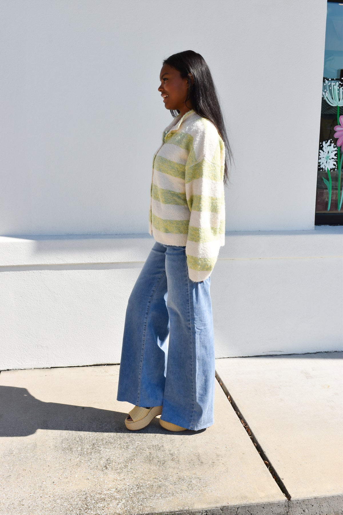 Sage & Sweet Striped Cardigan