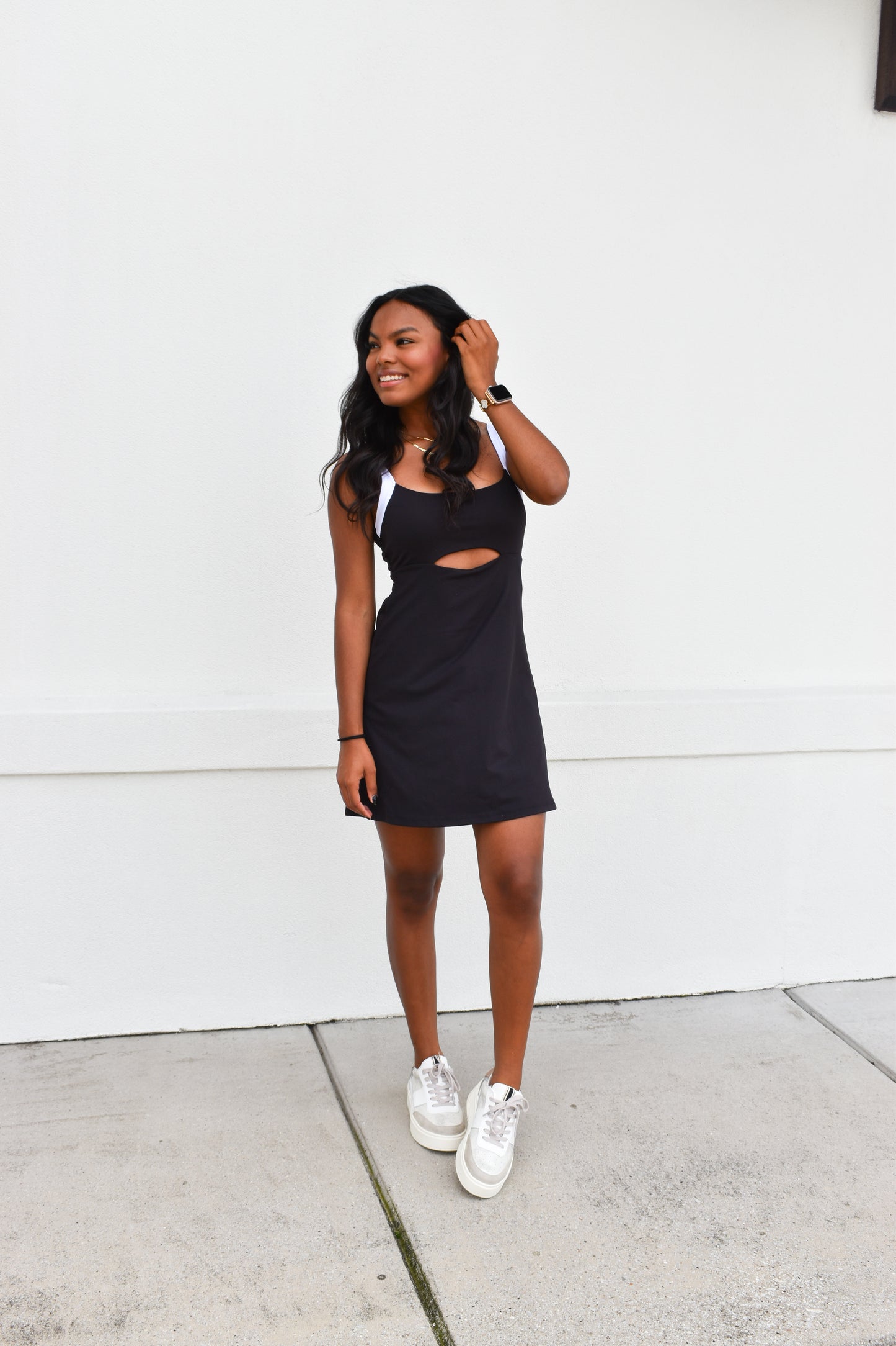 Sculpted Cutout Exercise Dress