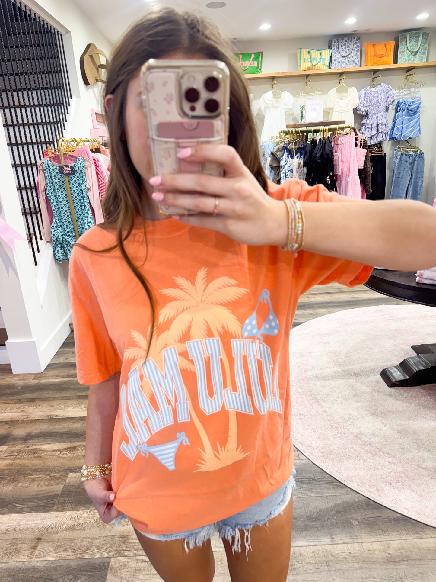 Lulu Mac Bikini Adult Melon Comfort Colors Tee