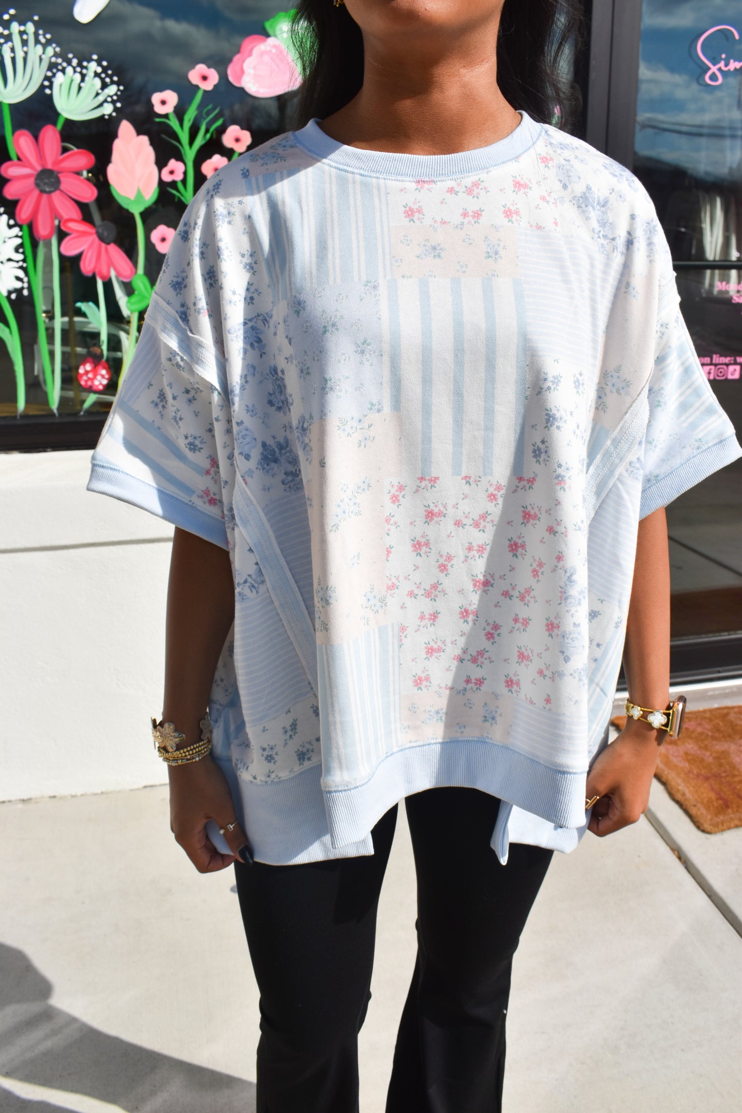 Lizzie Floral Patchwork Top