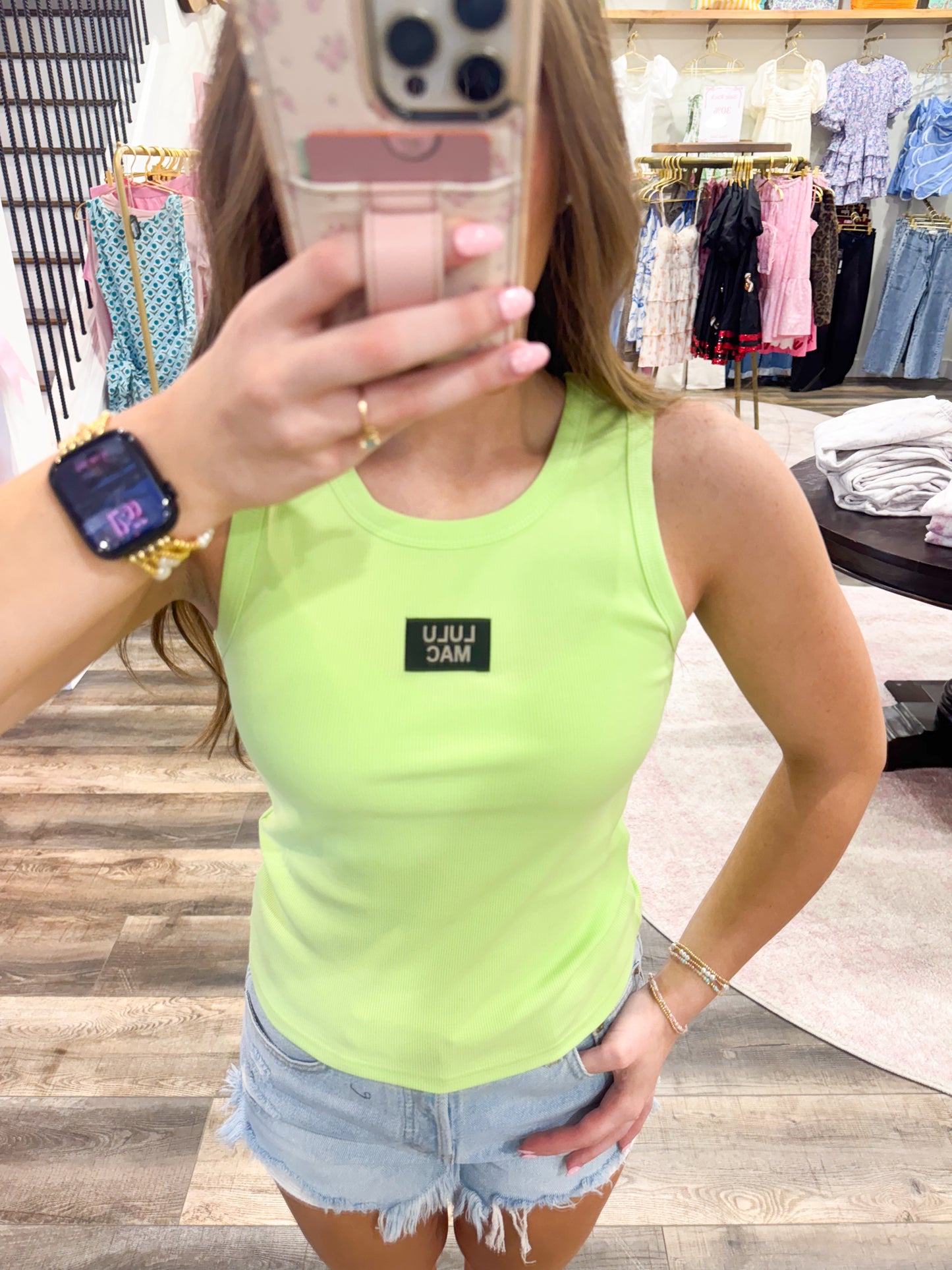 Lulu Mac Tank Top: Pistachio