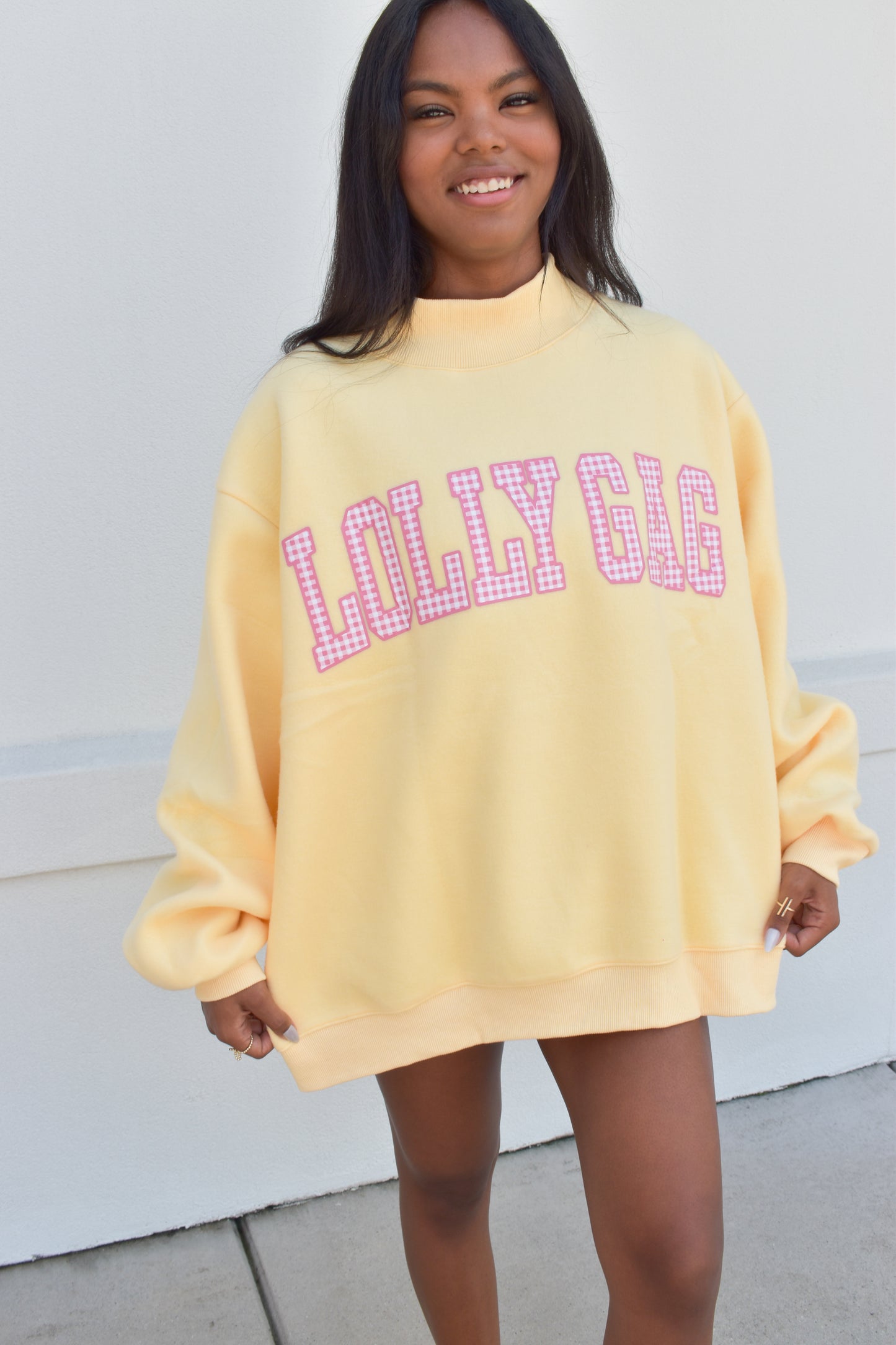 'DILLY DALLY & LOLLY GAG' Reversible Mockneck