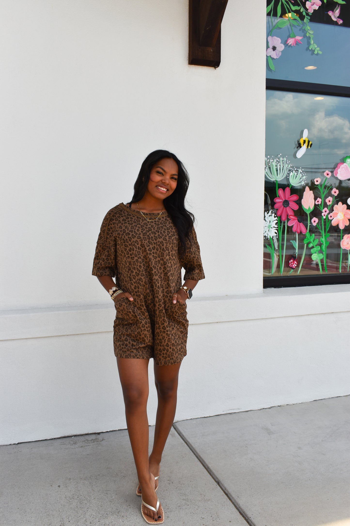 Leopard Casual  Comfy Romper