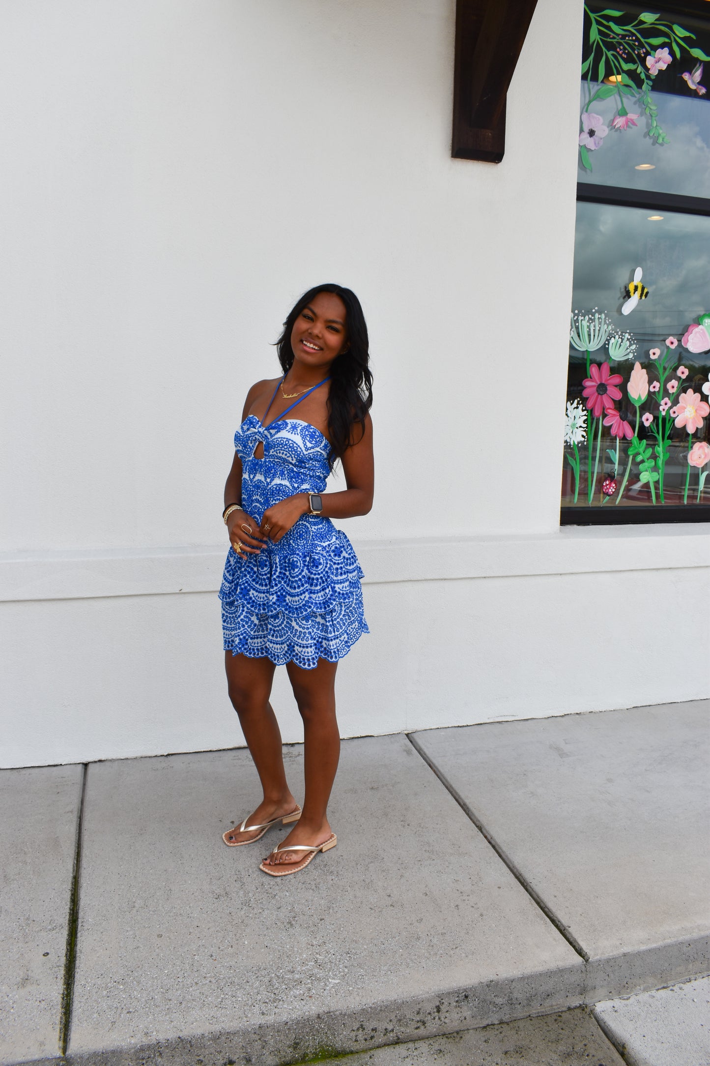 Savannah Smocked Ruffle Mini Dress
