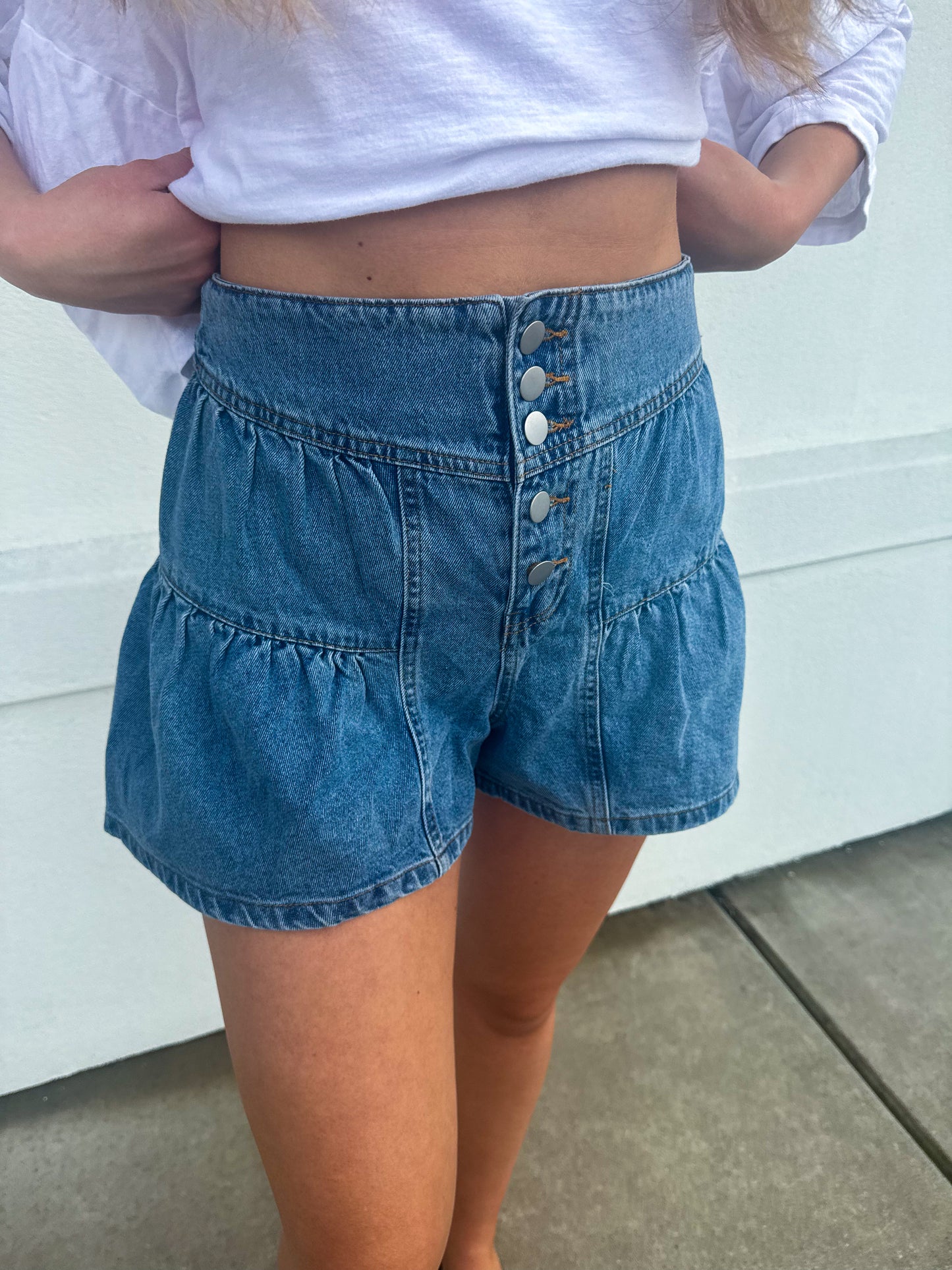 High Waist Ruffle Shorts