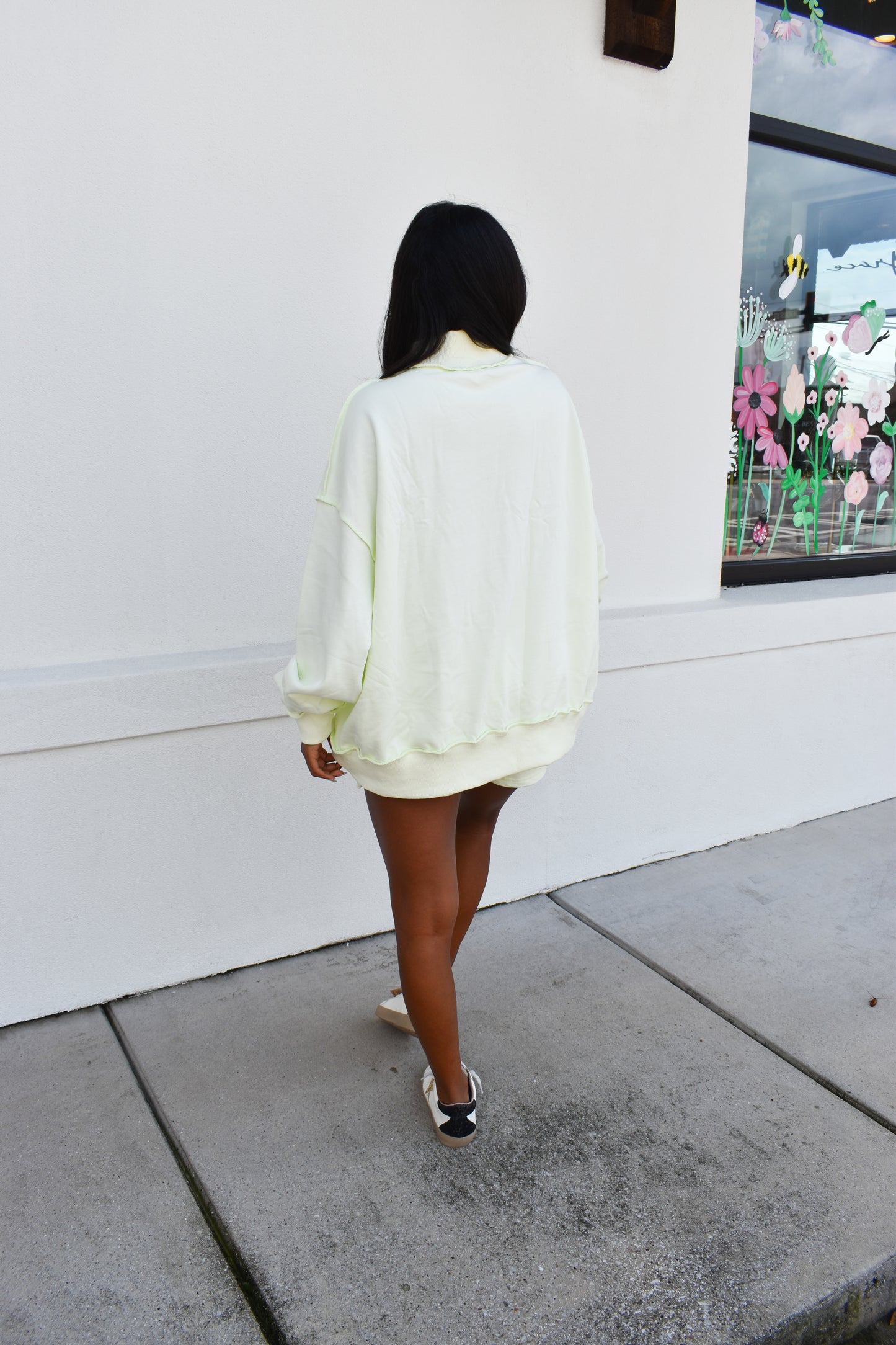 Soft Knit Drop Shoulder Mock Neck