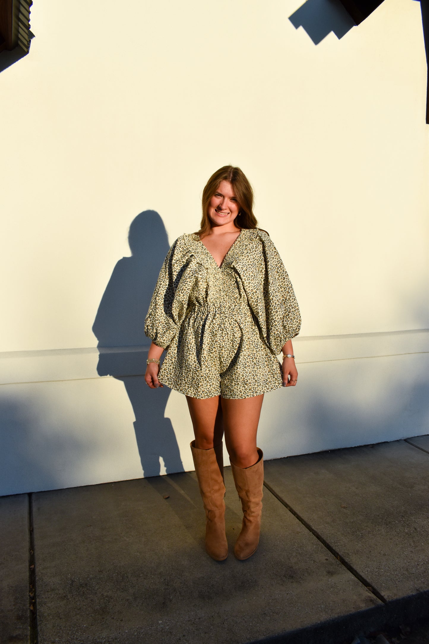 Leopard V-Neck Romper