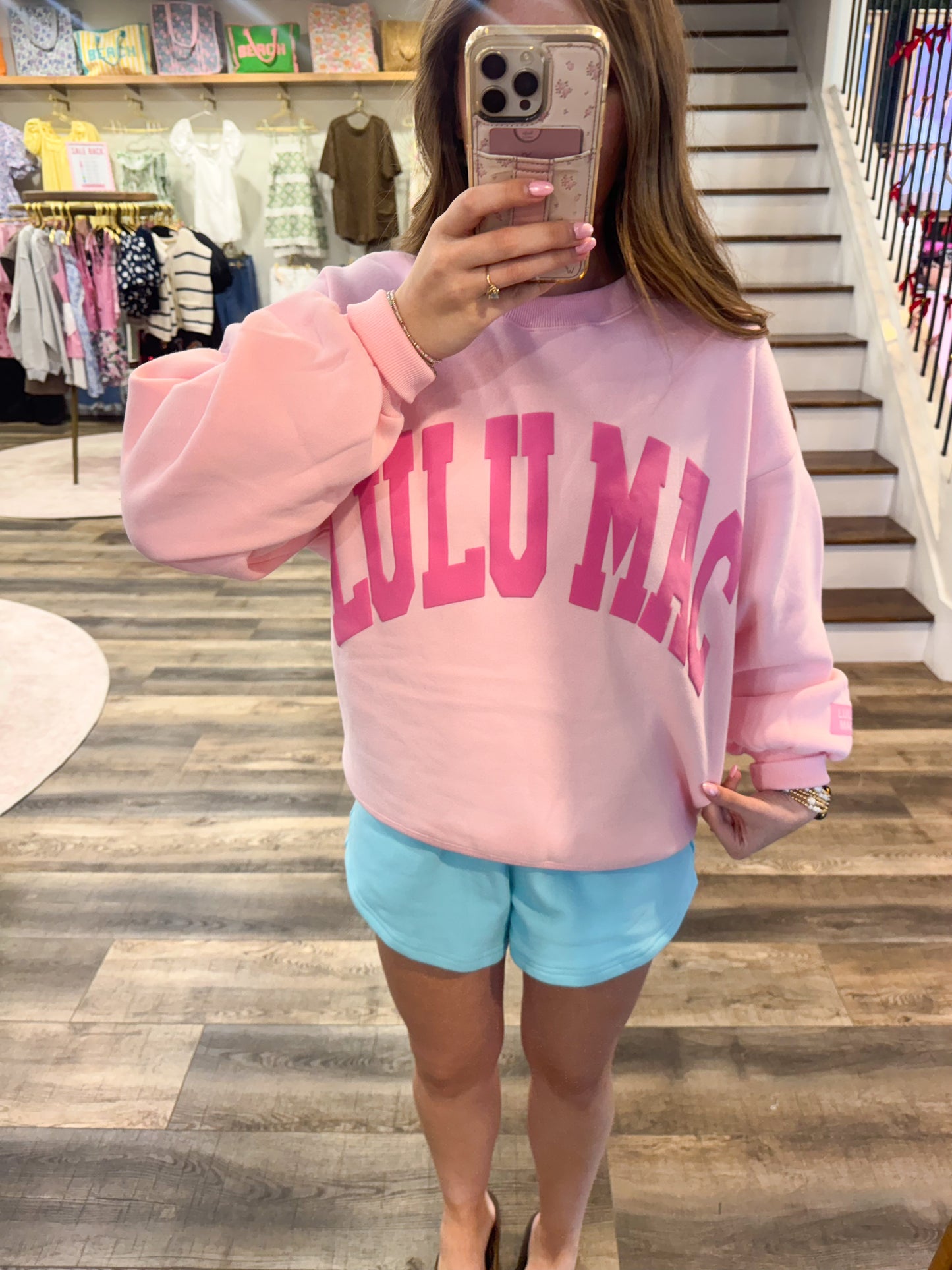 Lulu Mac Sweatshirt: Light Pink/Pink Puff