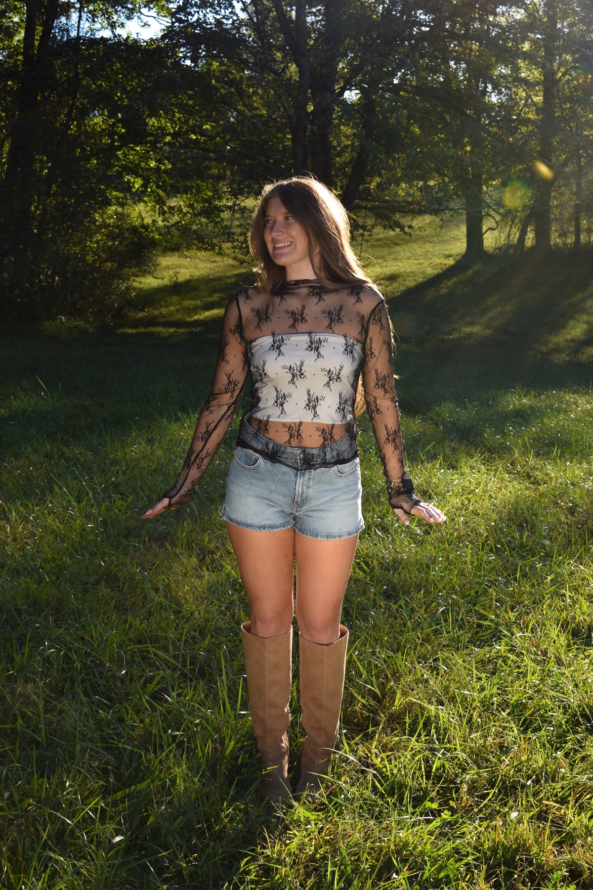 Floral Lace Embroidered Top