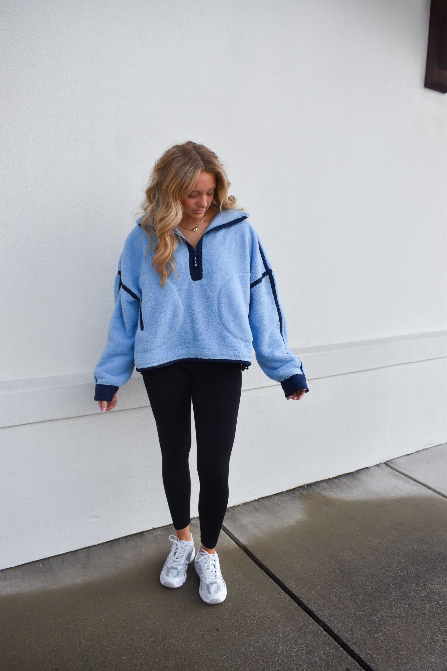Peri Blue Zip up Fleece