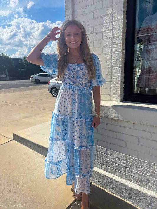 Floral Coquette Maxi Dress