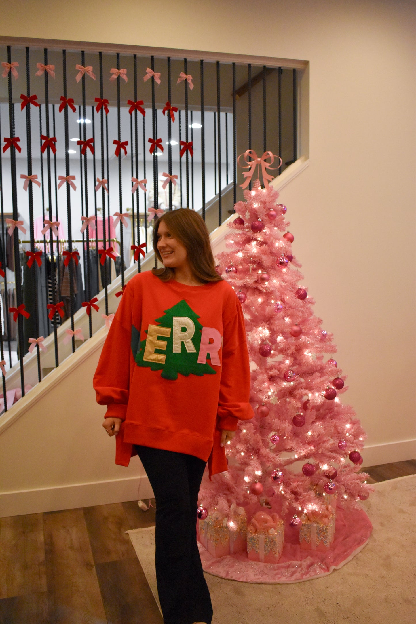 Merry Sweatshirt W/ Christmas Tree