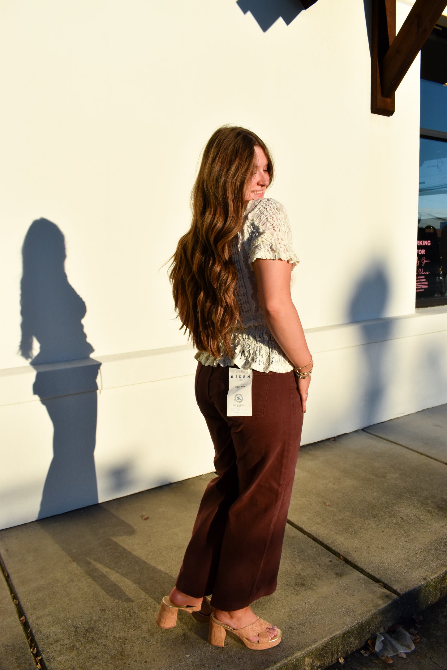 Risen Chocolate High Rise Pants