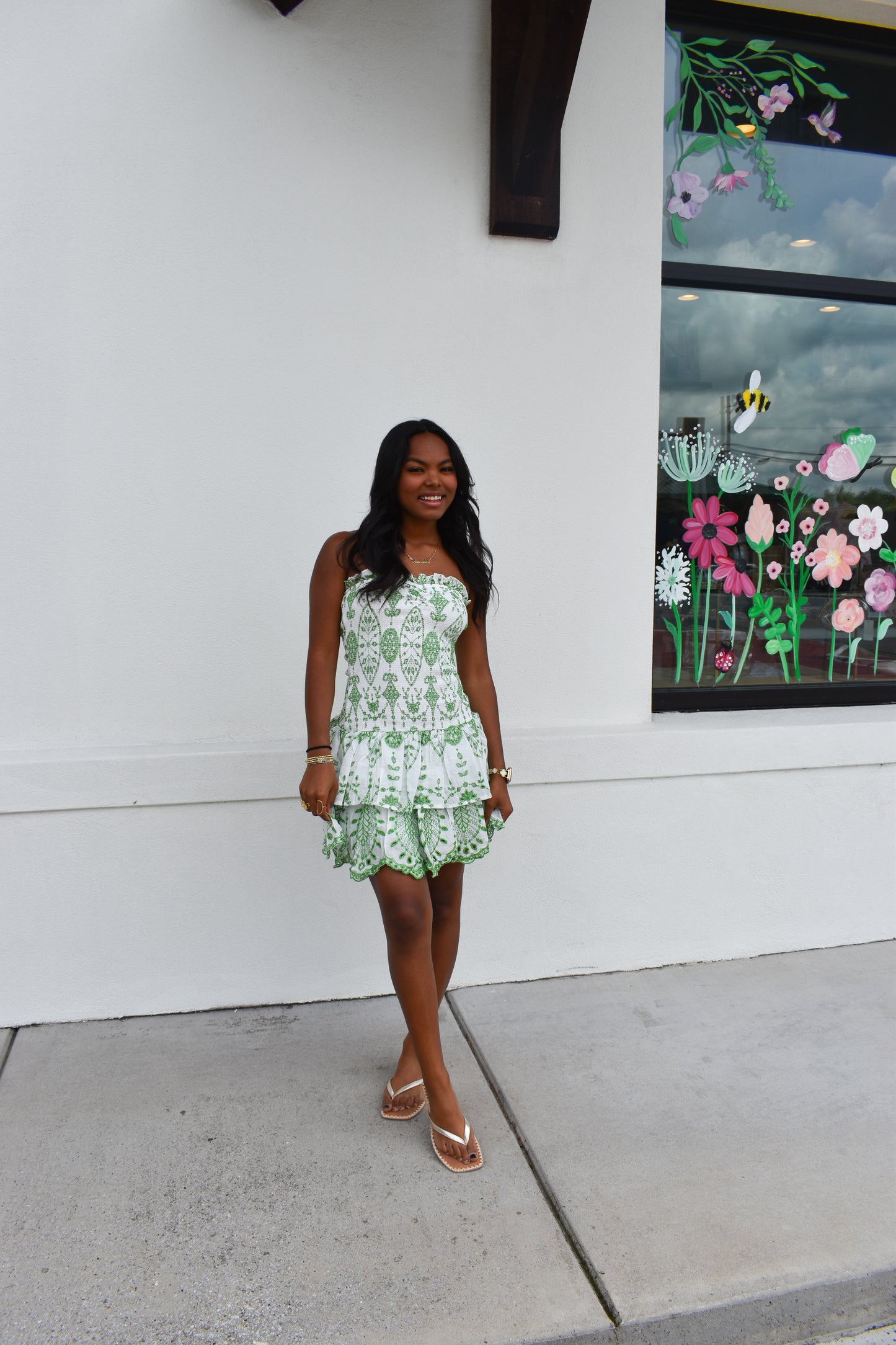 Lola Smocked Ruffle Mini Dress