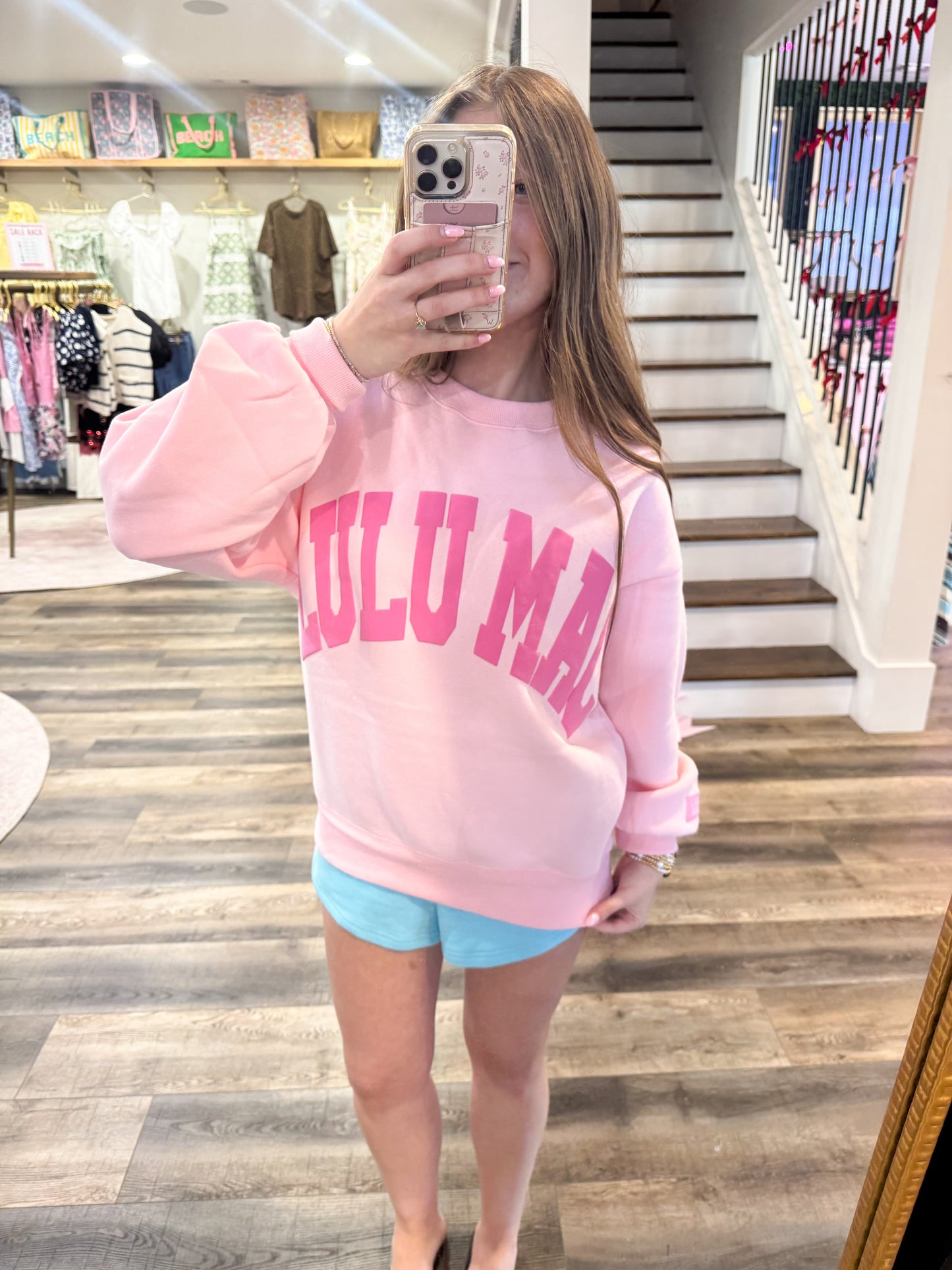 Lulu Mac Sweatshirt: Light Pink/Pink Puff