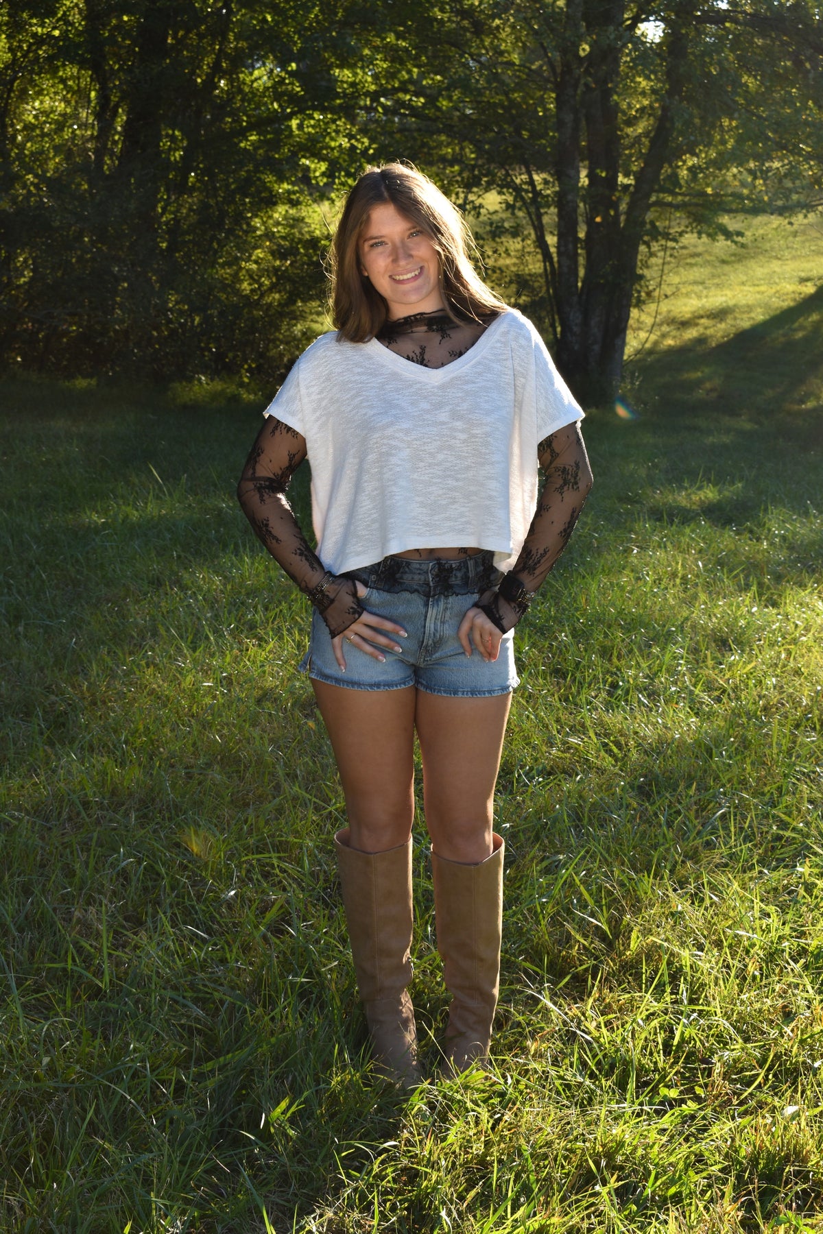 Floral Lace Embroidered Top