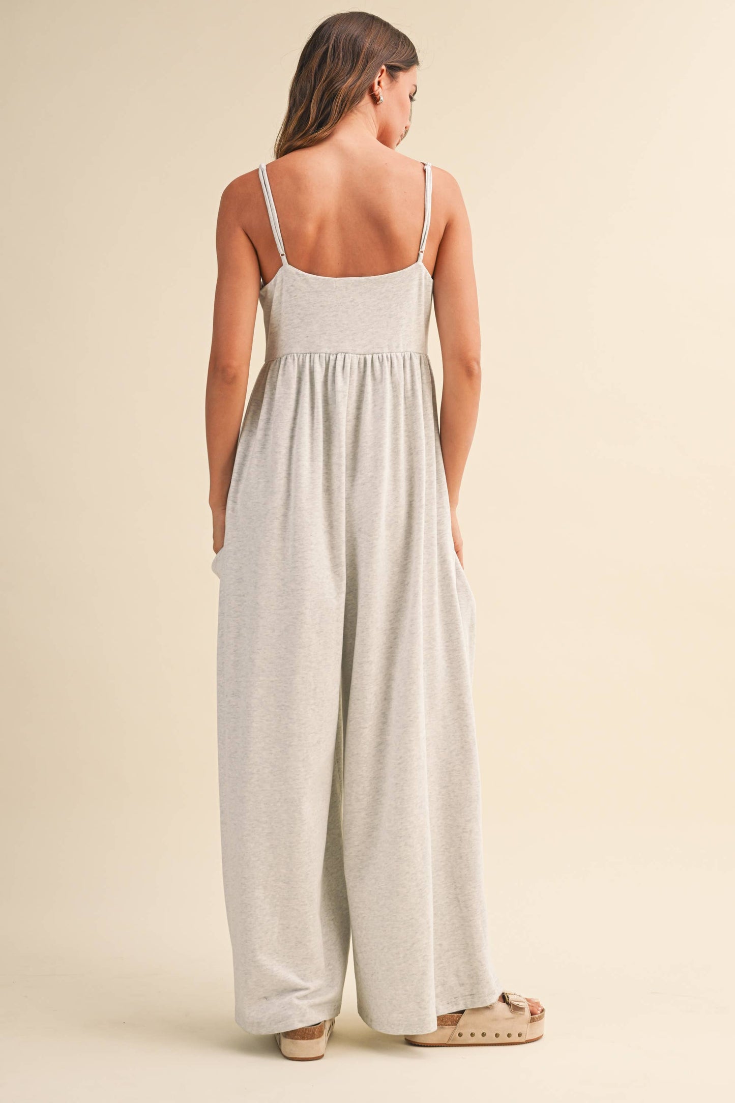Strappy Empire Waist Wide Leg Jumpsuit