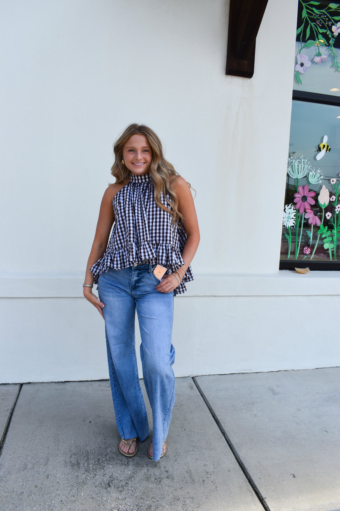 Delia Gingham Halter Blouse