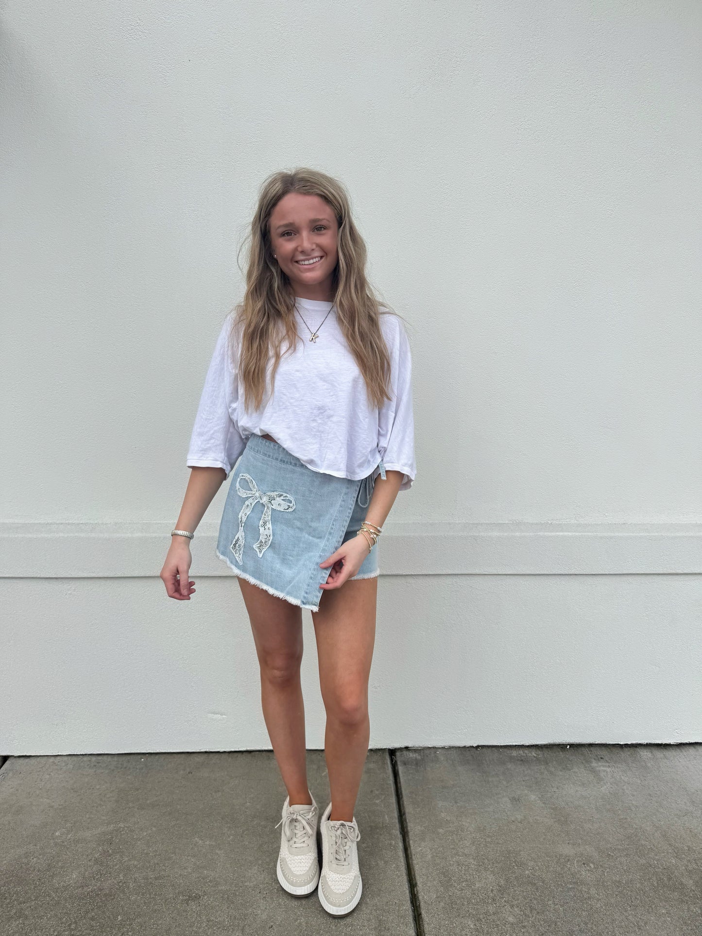 Emma Denim Bow Skort