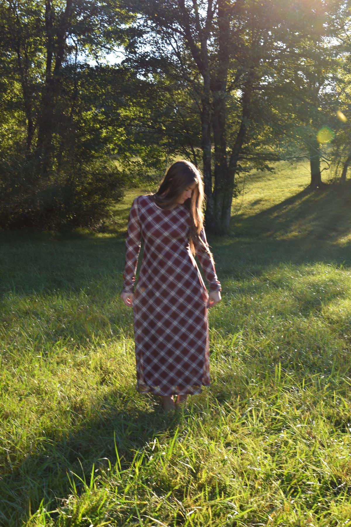 The Willow Plaid Maxi Dress