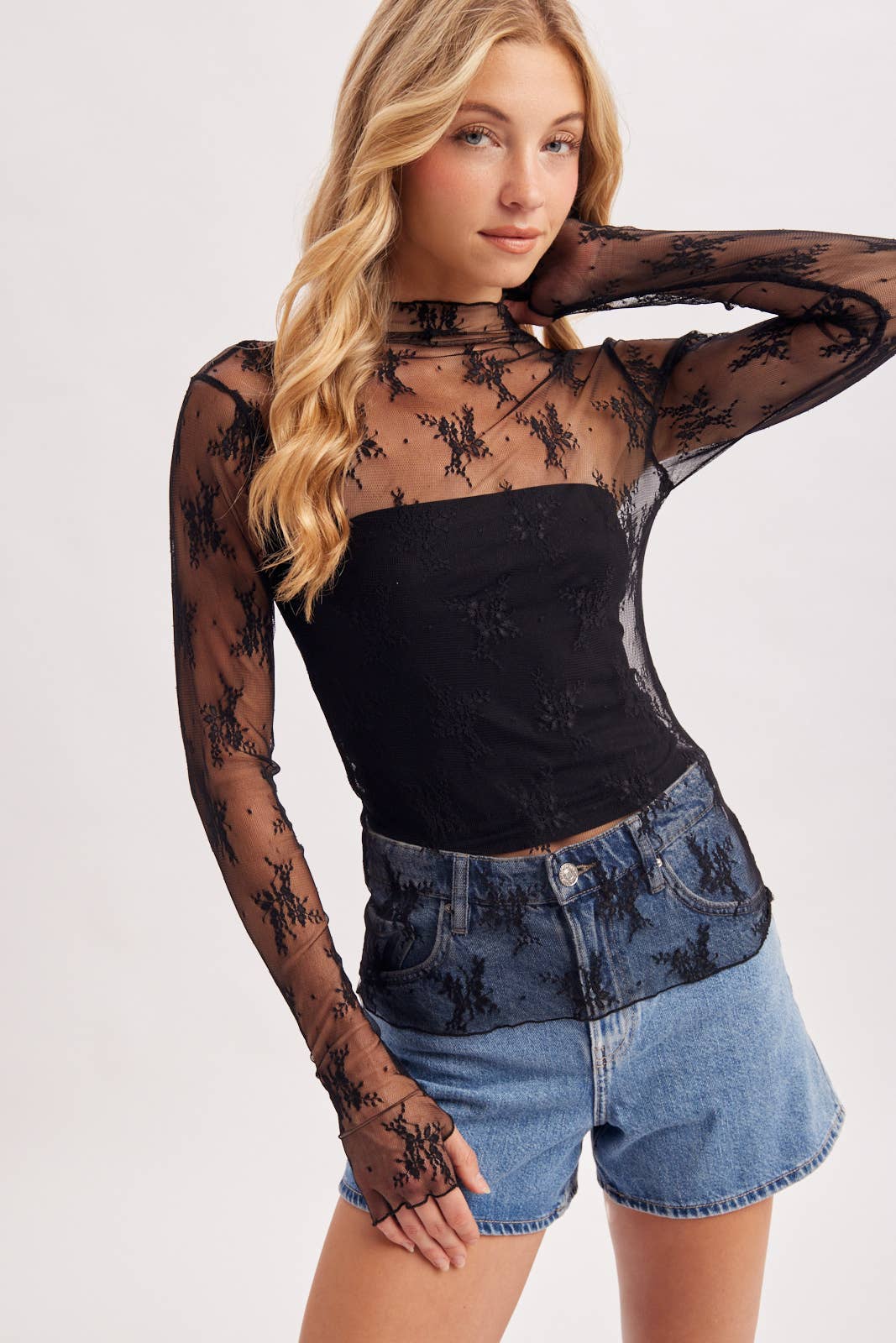 Floral Lace Embroidered Top