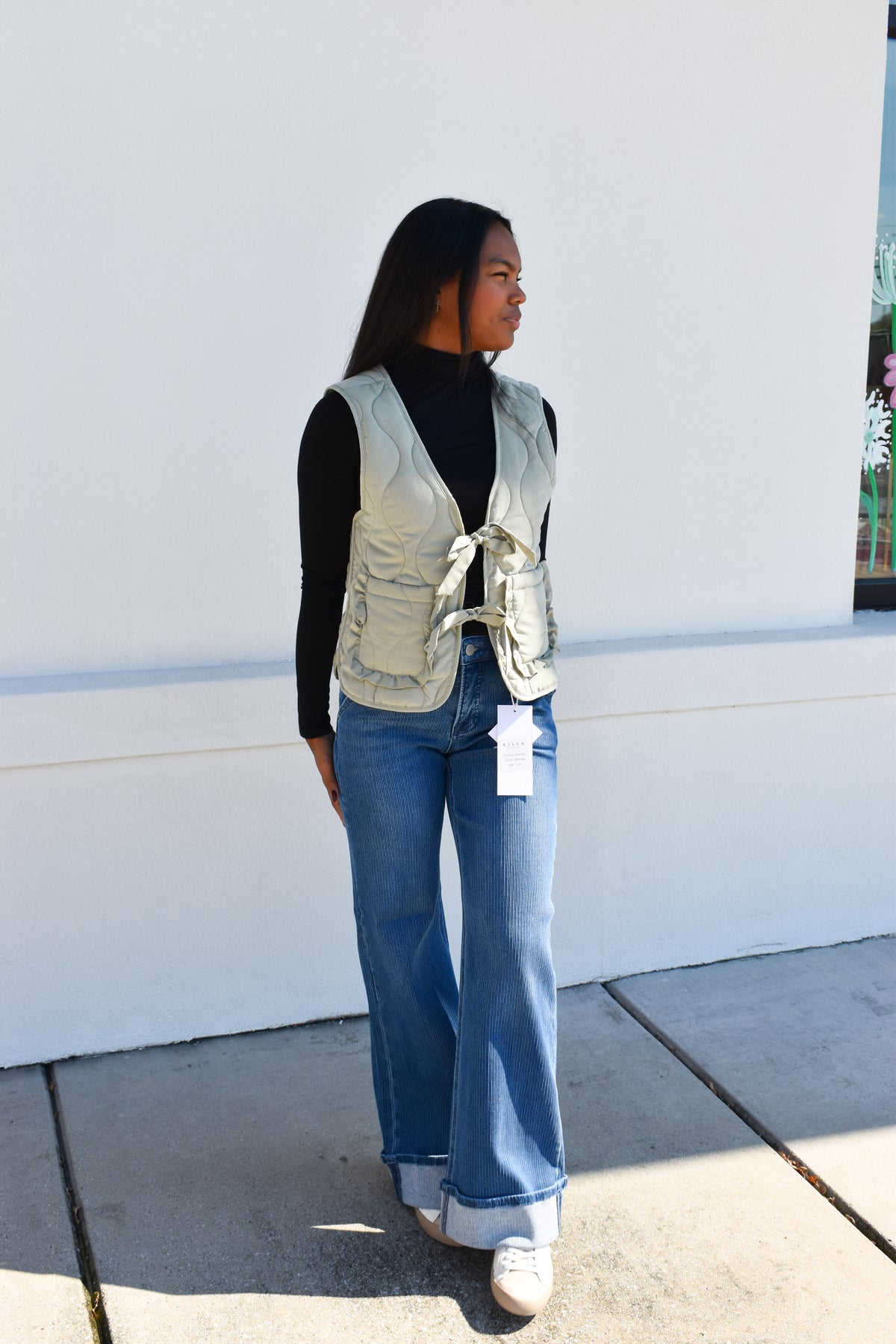 Green Bow Vest