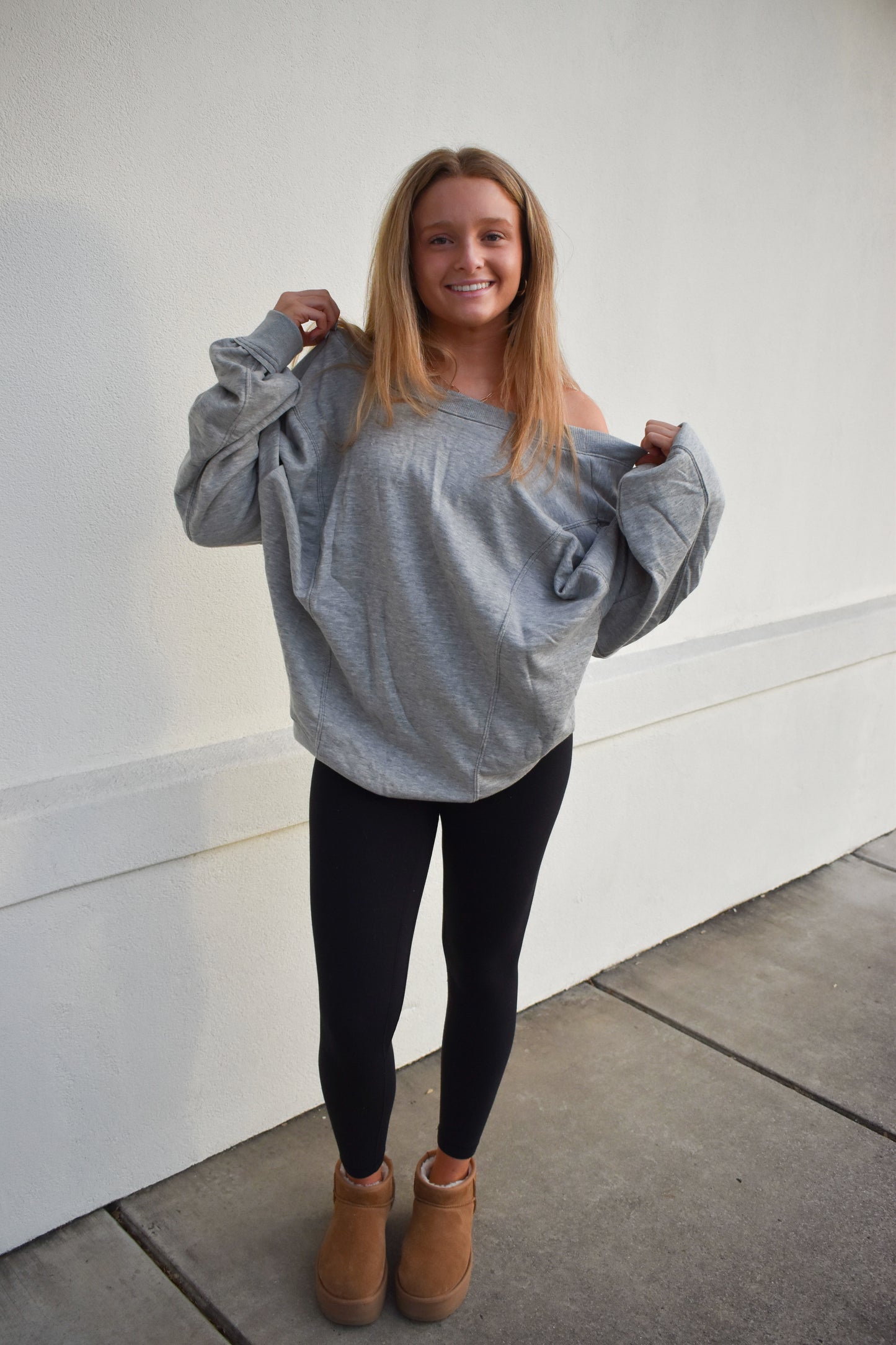 Reversible Twist-Front Terry Sweatshirt
