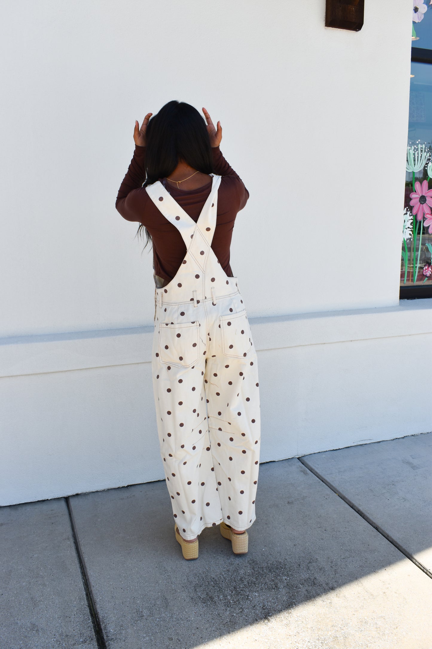 Polka Dot Twill Overalls